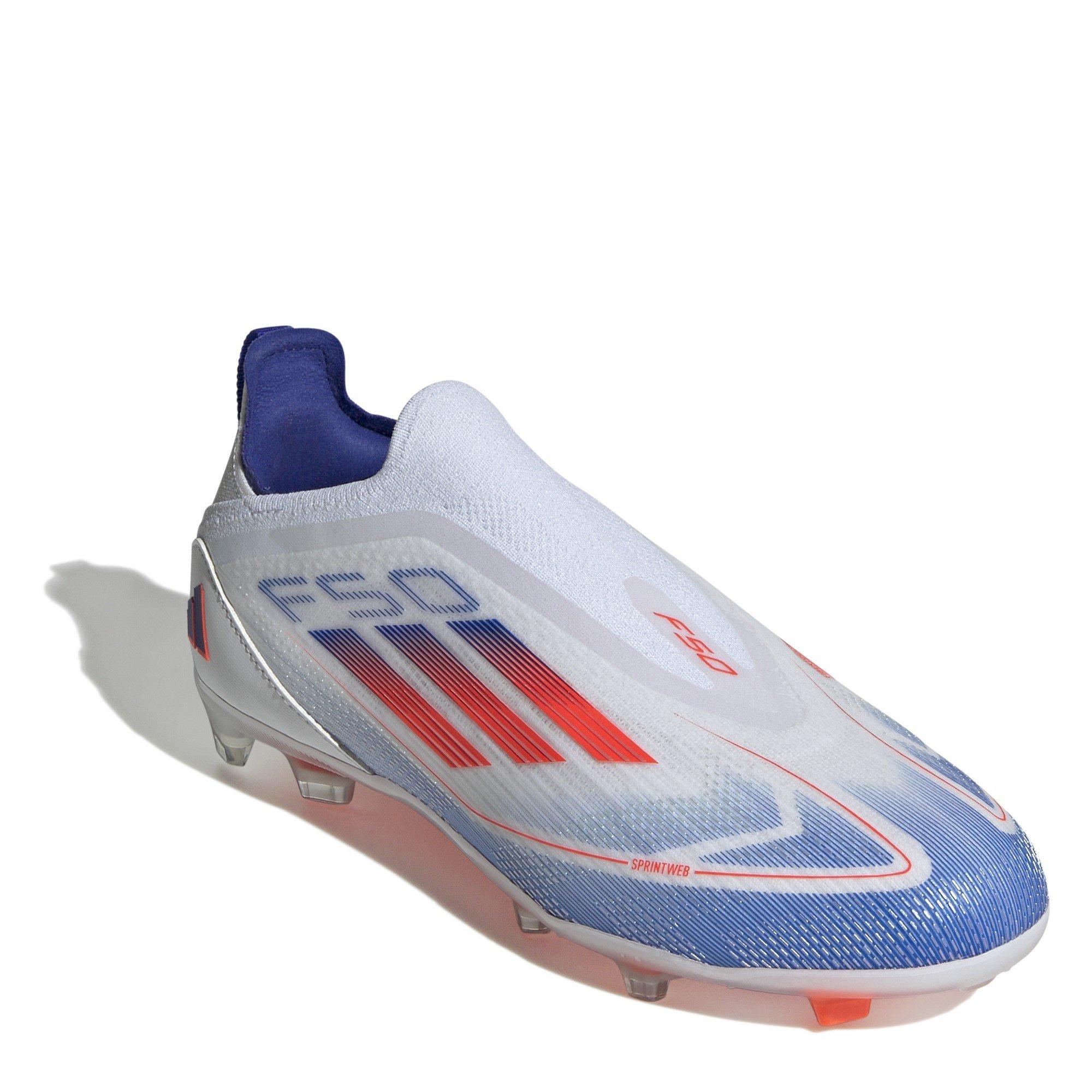 Ftwr White - adidas - F50 Pro Laceless Juniors Firm Ground Football Boots - 3