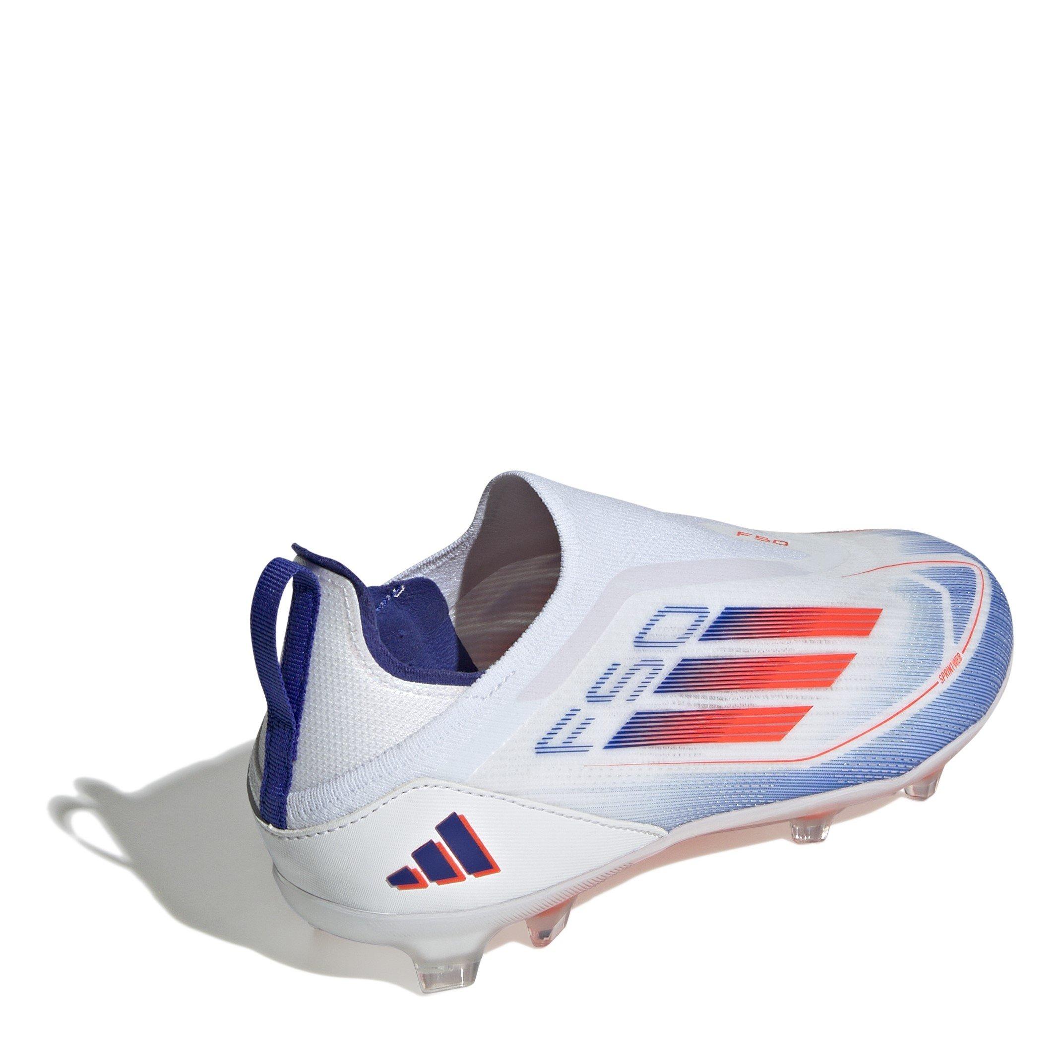 Ftwr White - adidas - F50 Pro Laceless Juniors Firm Ground Football Boots - 4