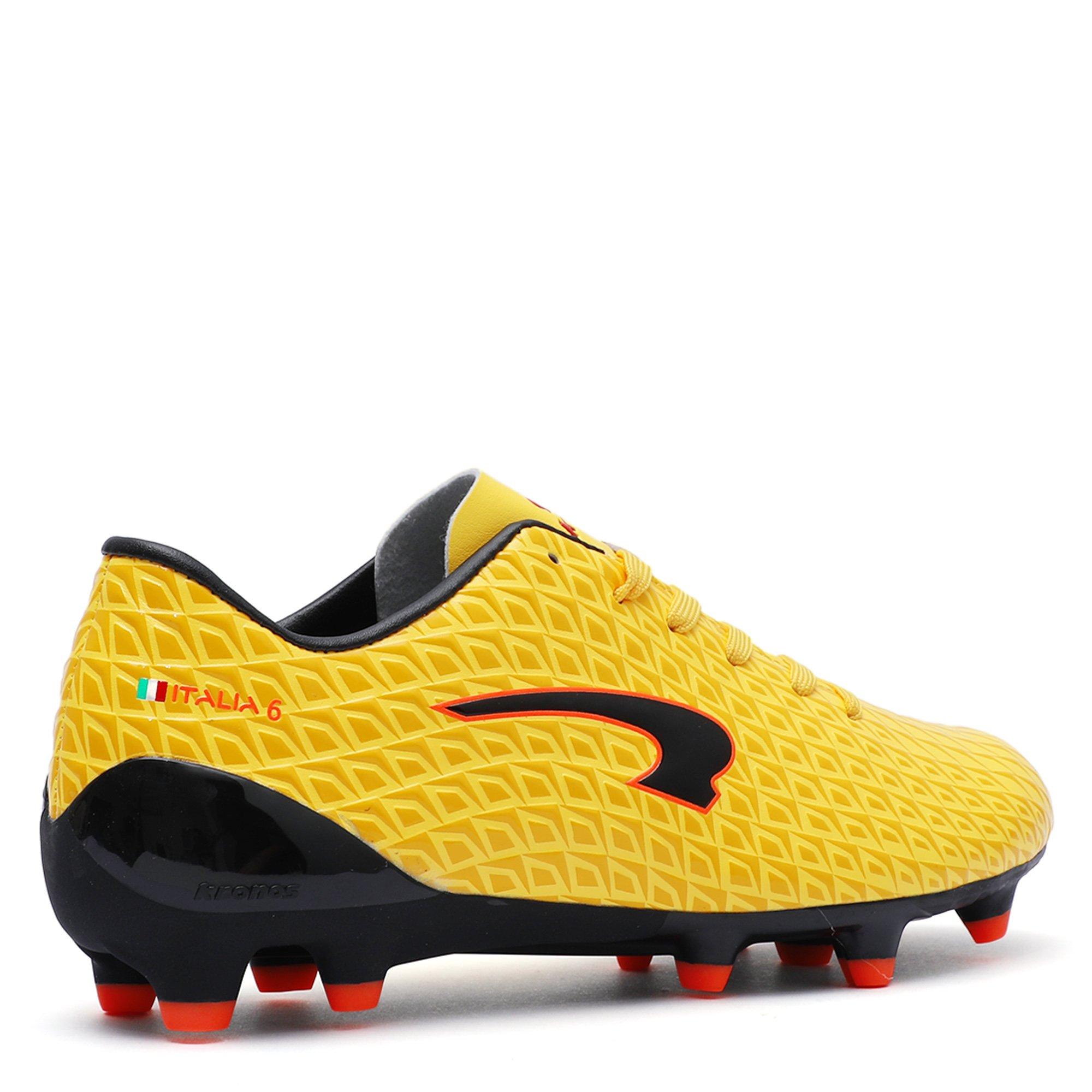 Gold/Blk/Org - Kronos - Italia 6 Junior Firm Ground Football Boots - 6