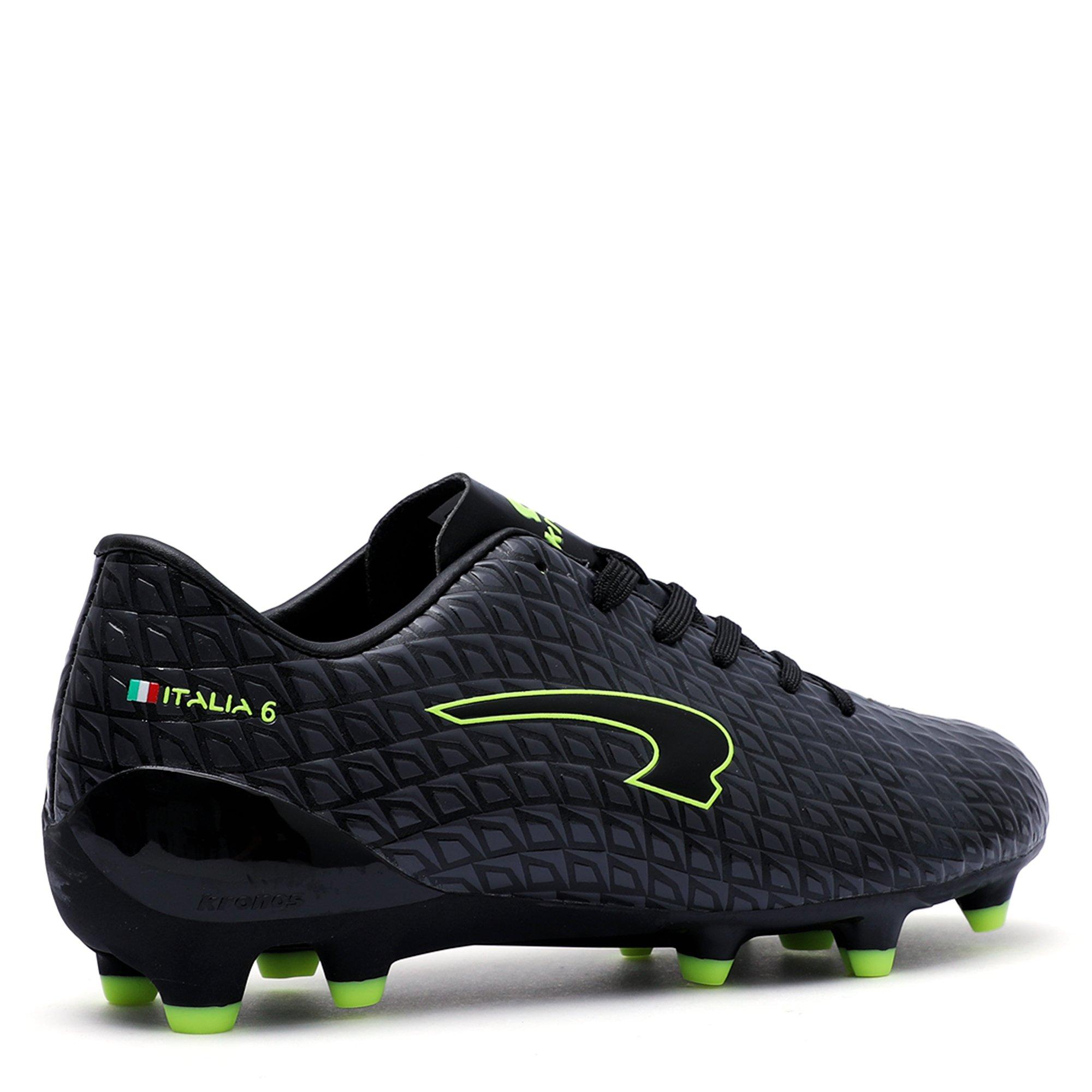 Blk/N.Green - Kronos - Italia 6 Junior Firm Ground Football Boots - 6