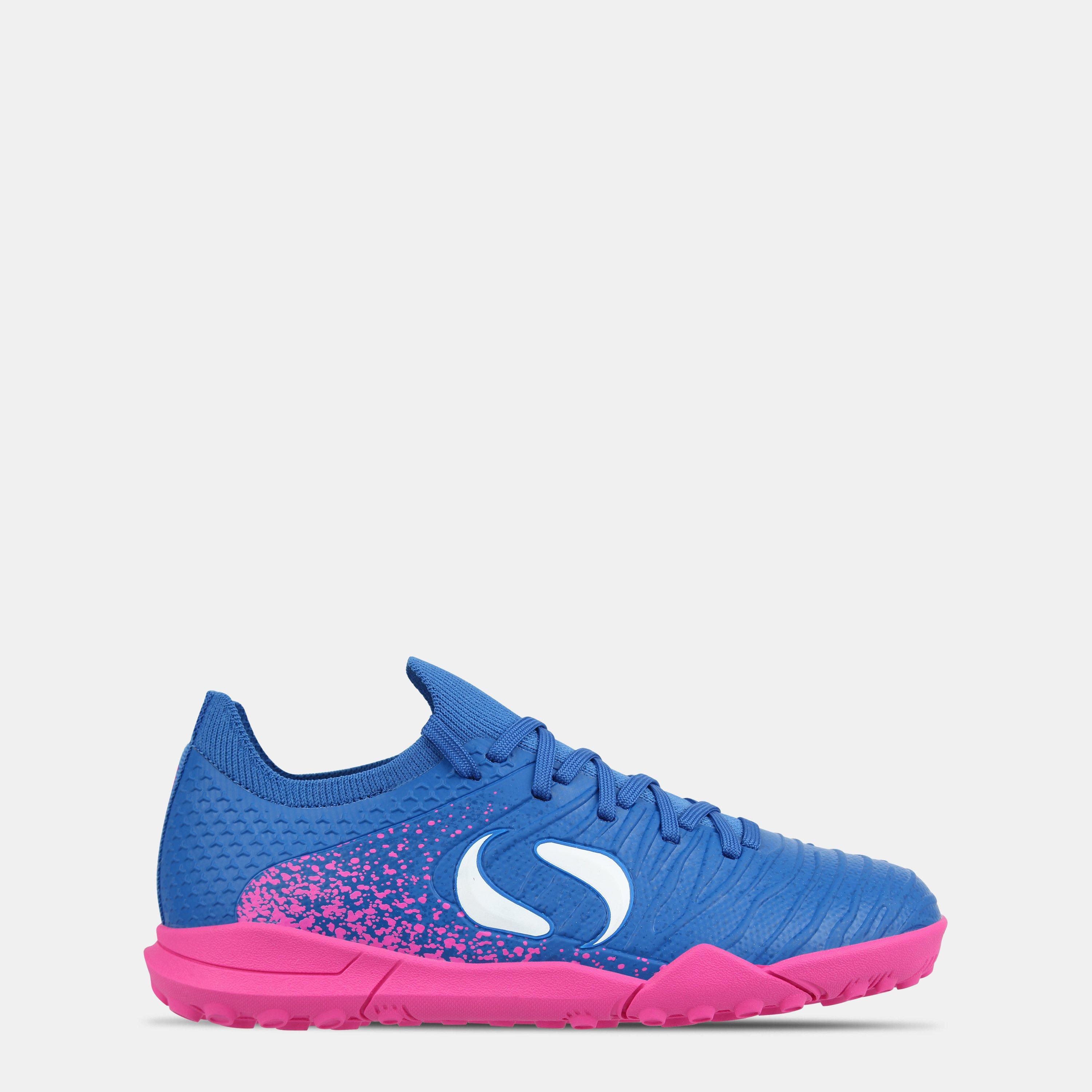 Sondico Boys Blaze Childrens Astro Turf Trainers - Blue/Pink - C12 (30.5)