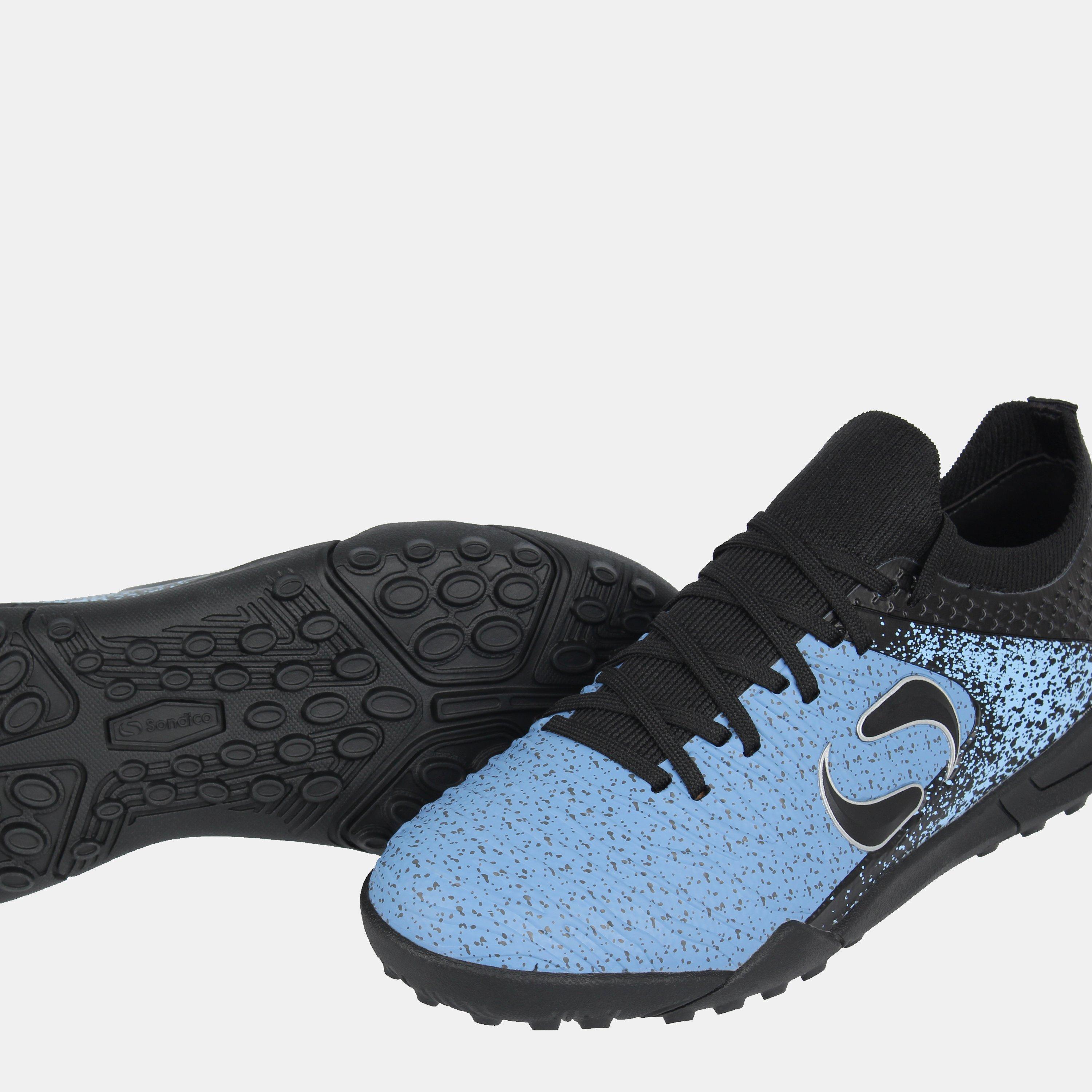 Black/Blue - Sondico - Blaze Childrens Astro Turf Trainers - 3