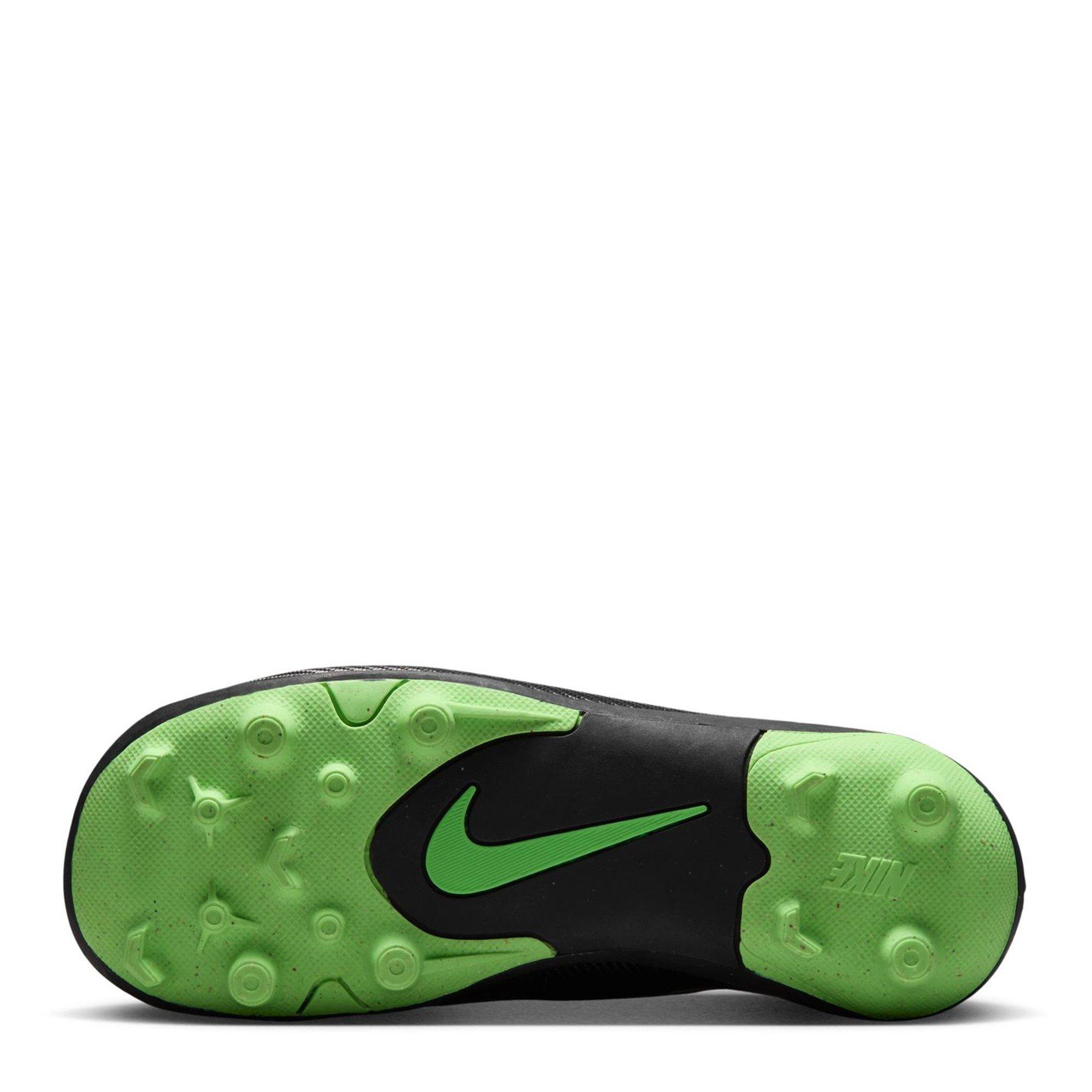 Black/Green - Nike - Kids' Mercurial Club Firm Ground Football Boots - 3