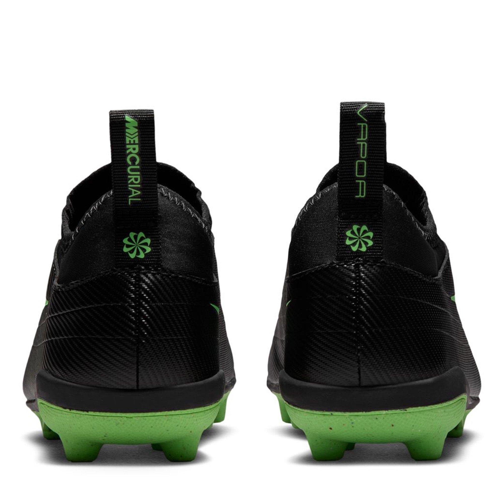 Black/Green - Nike - Kids' Mercurial Club Firm Ground Football Boots - 5