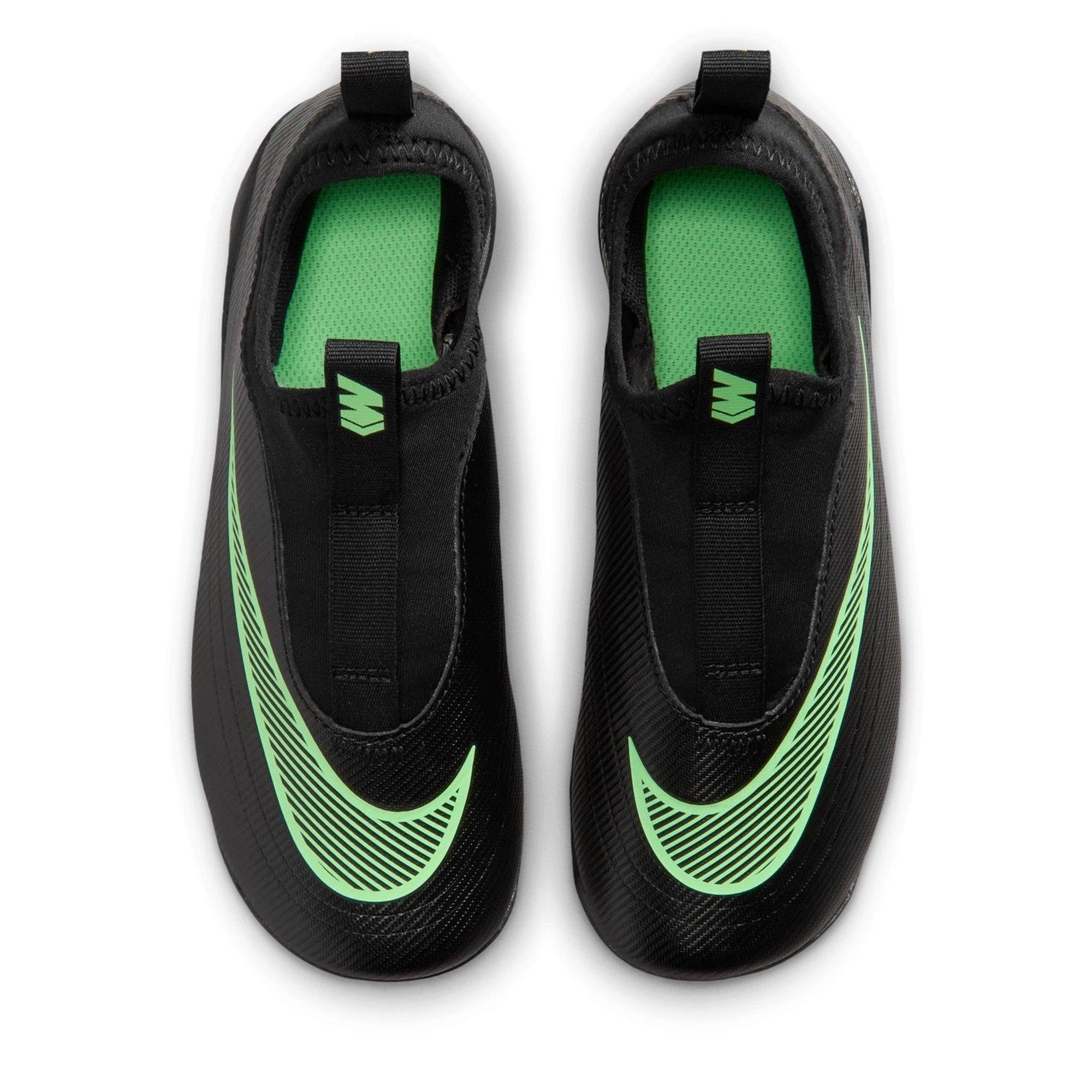 Black/Green - Nike - Kids' Mercurial Club Firm Ground Football Boots - 6