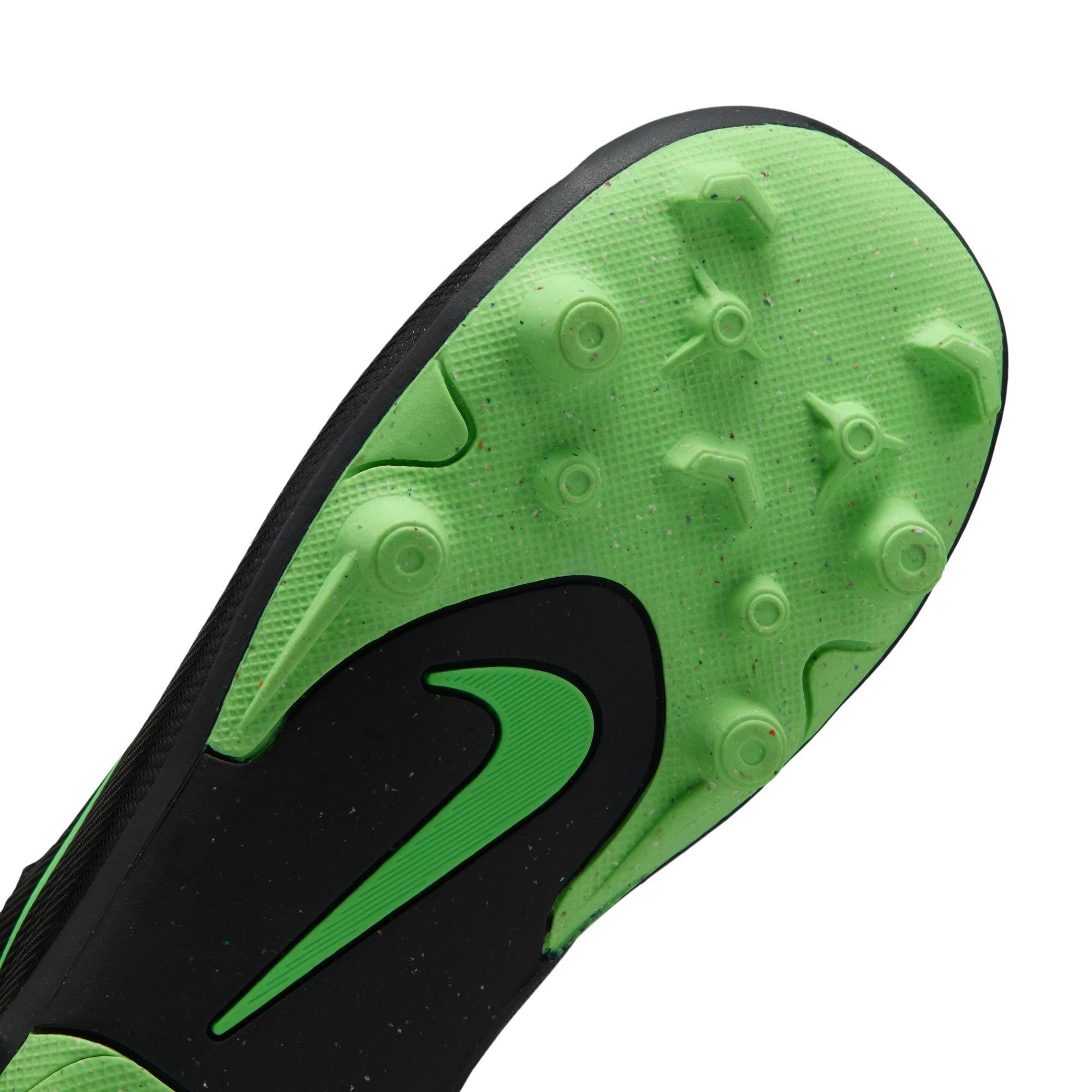 Black/Green - Nike - Kids' Mercurial Club Firm Ground Football Boots - 9