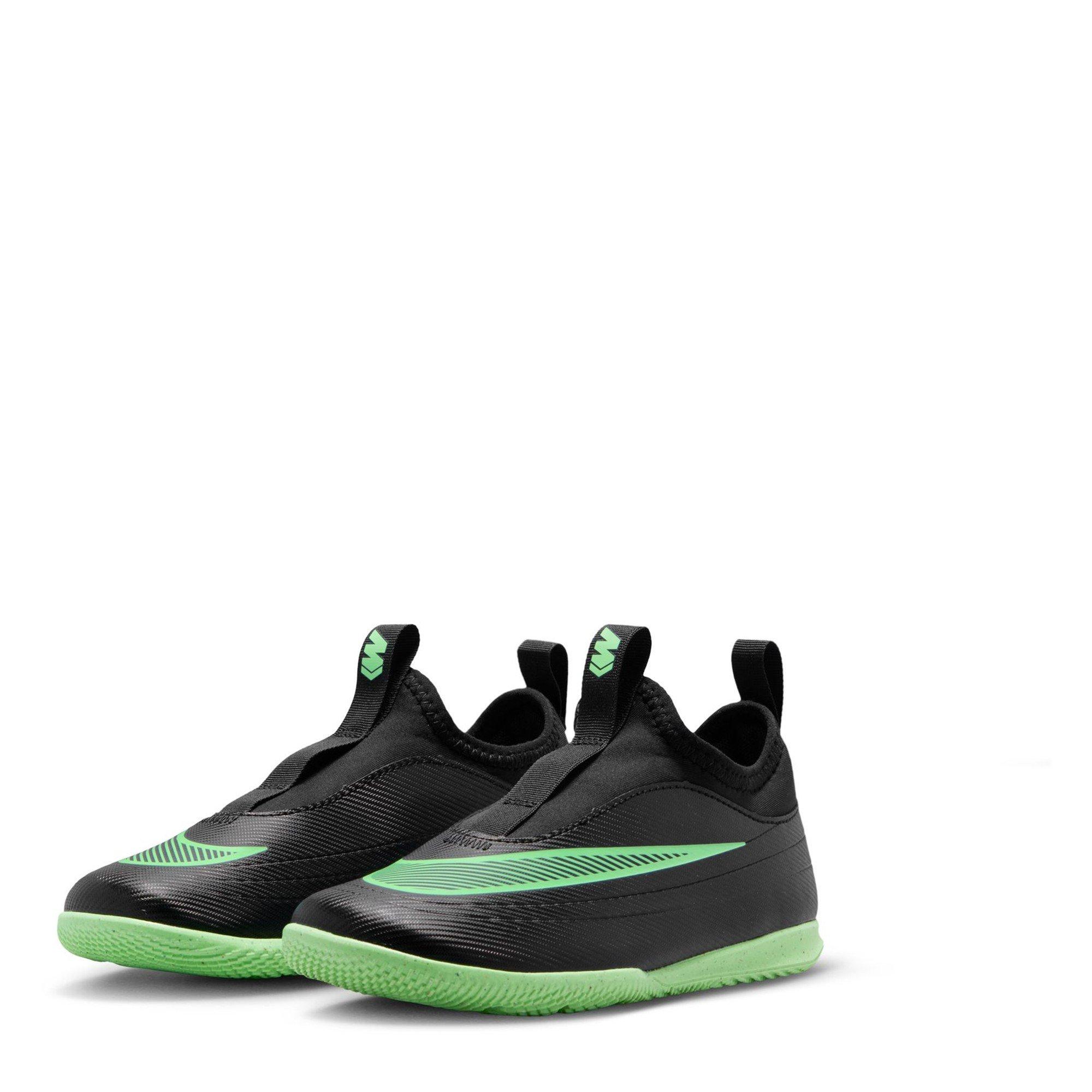 Noir/Vert - Nike - Kids' Mercurial Indoor Football Boots - 4