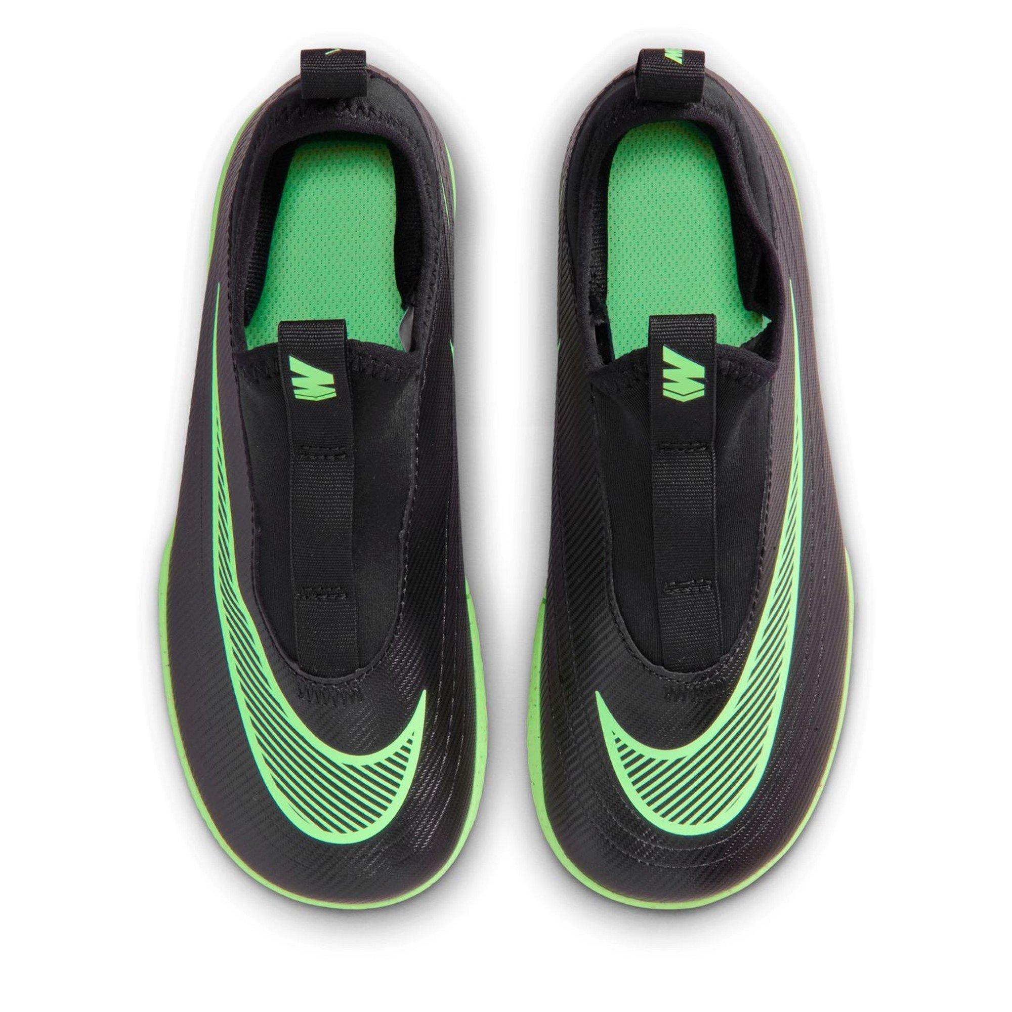 Noir/Vert - Nike - Kids' Mercurial Indoor Football Boots - 6
