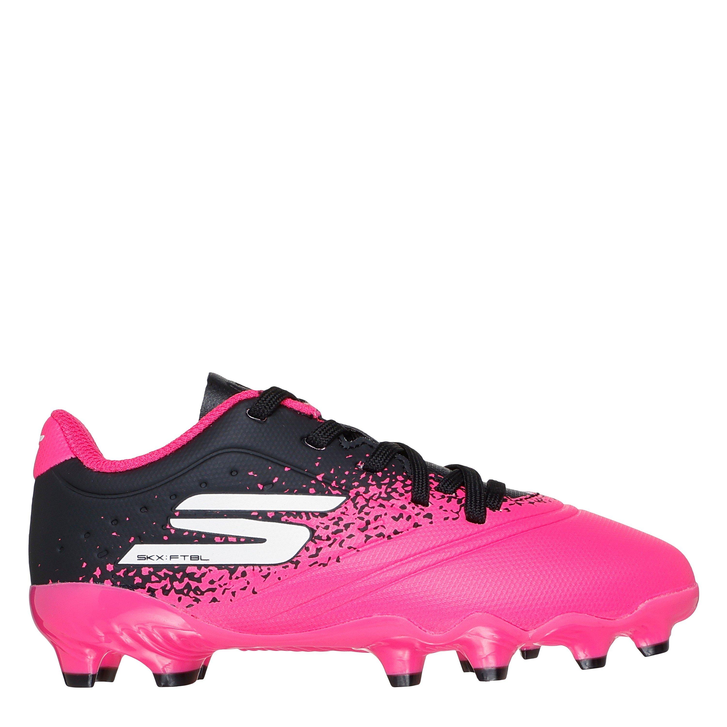 Skechers Boys Razor Juniors Firm Ground Football Boots - Black/Pink - C12.5 (31)