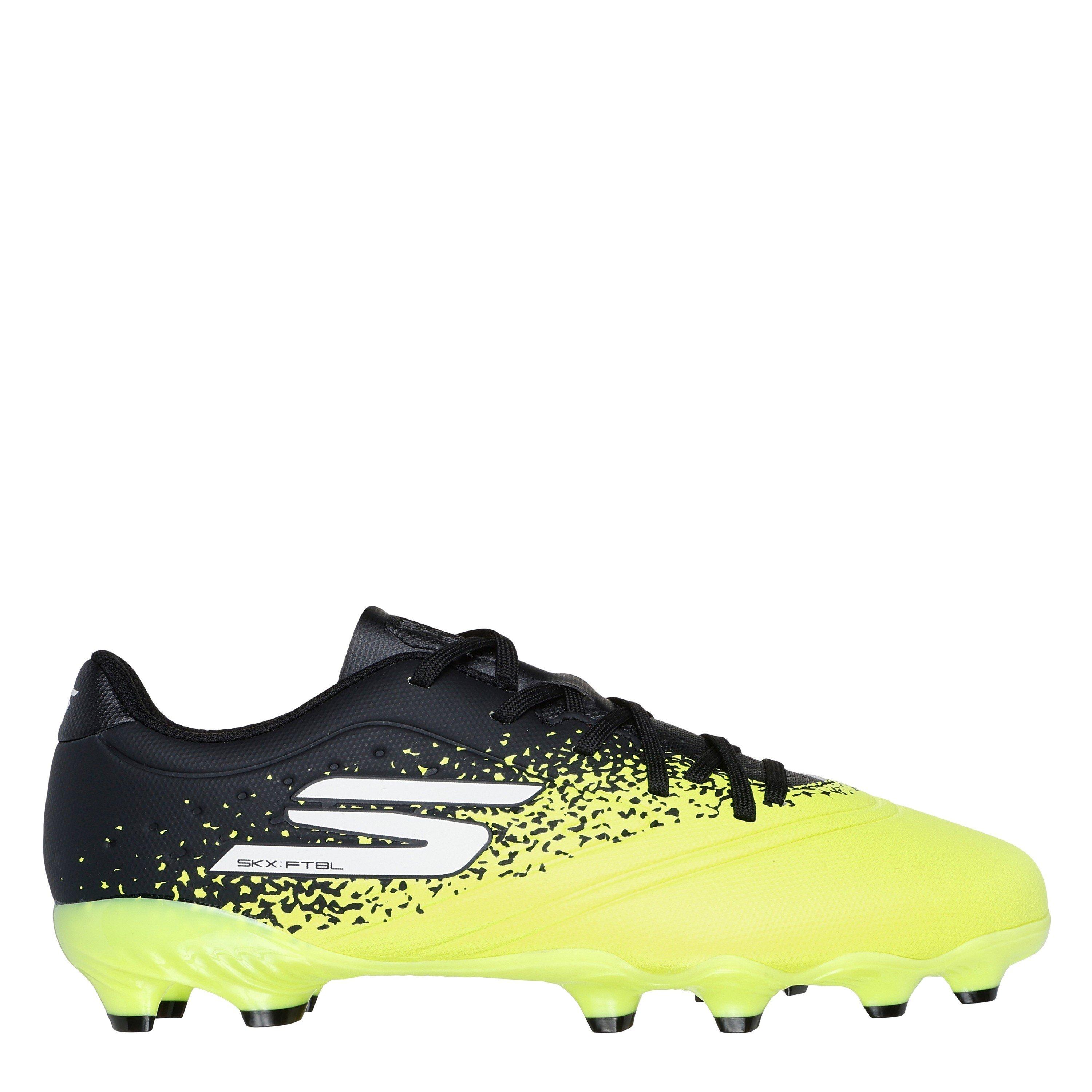 Skechers Boys Razor Juniors Firm Ground Football Boots - Yellow/Black - C12.5 (31)