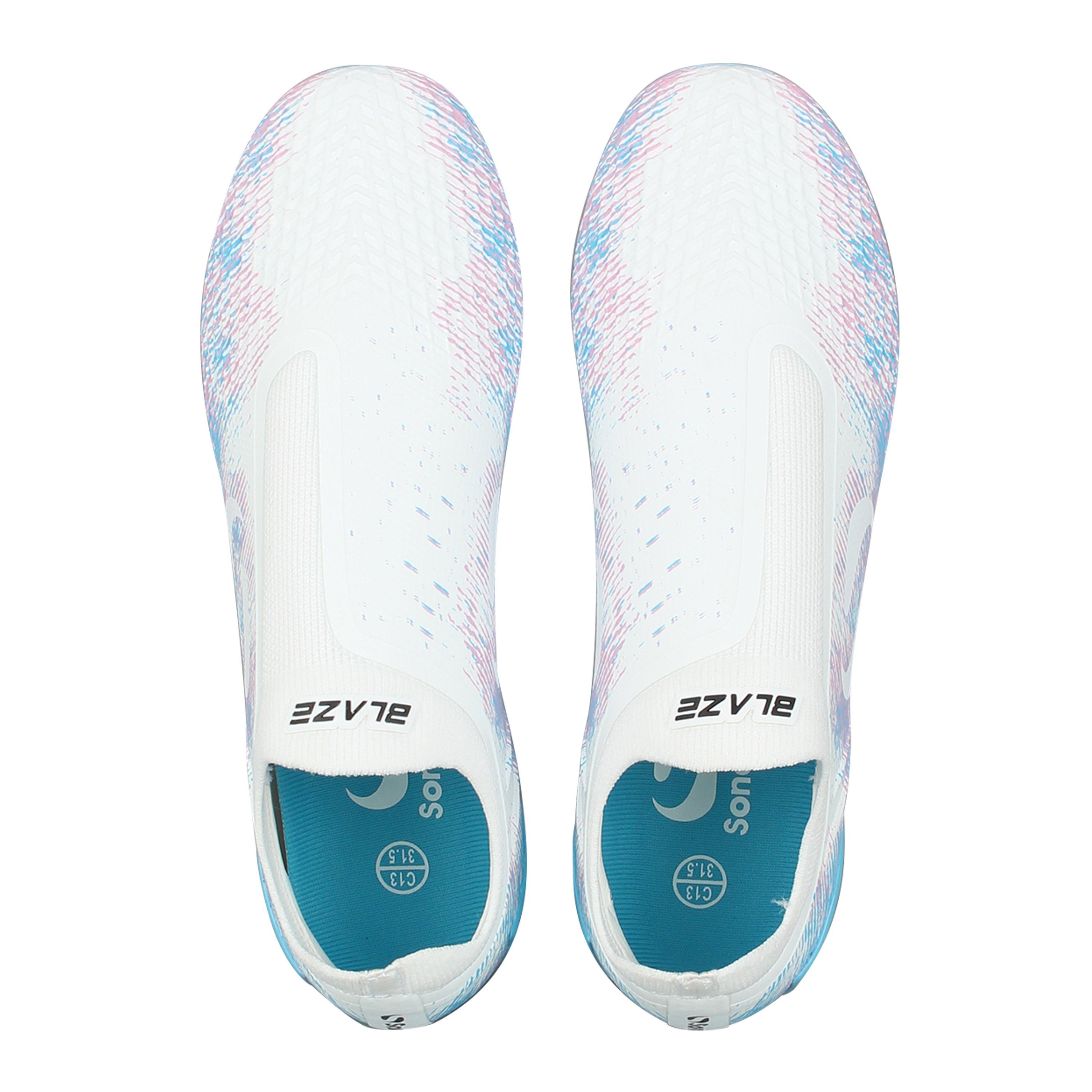 White/Pink/Blue - Sondico - Blaze Firm Ground Football Boots - 6