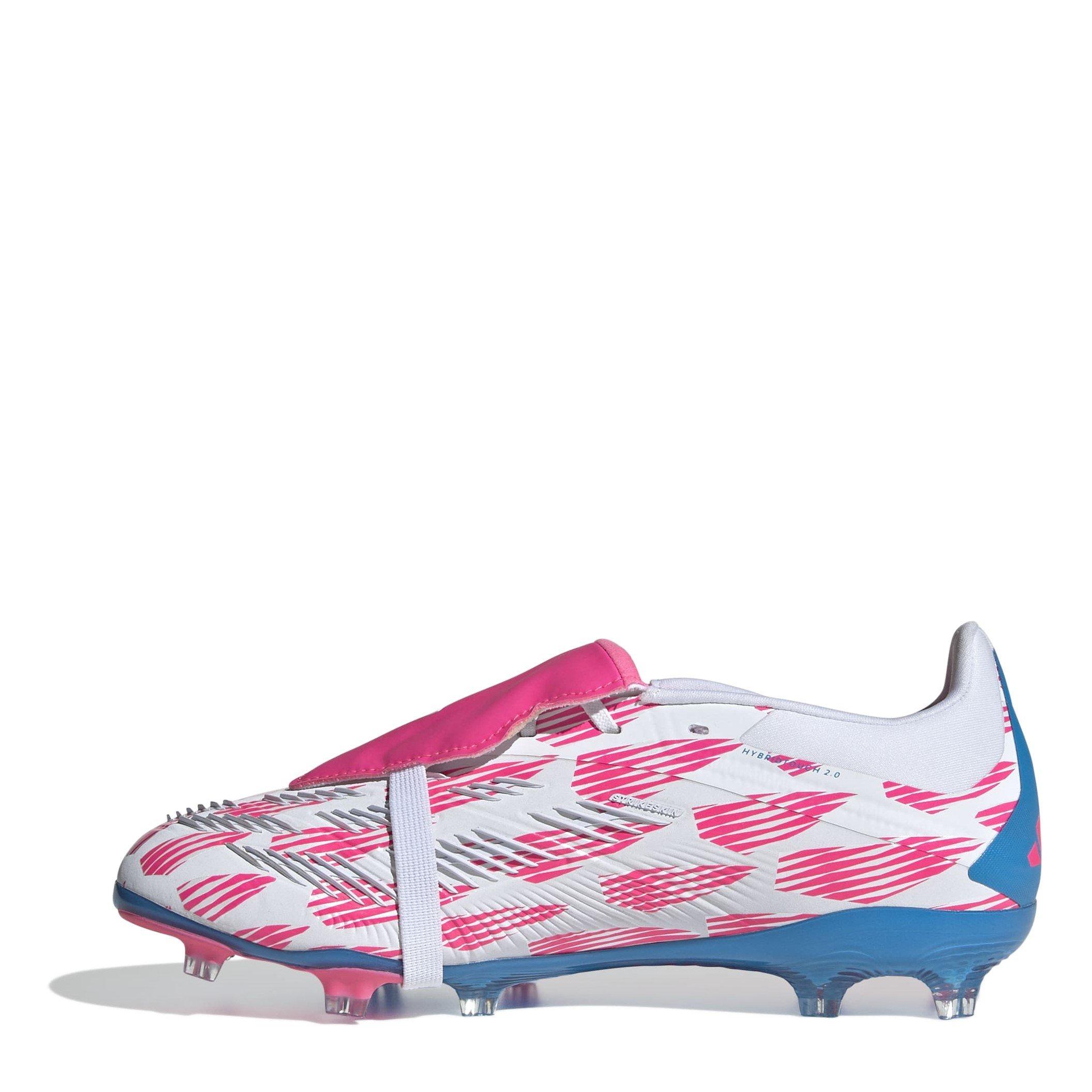 White/Pink - adidas - Predator Elite Fold-Over Tongue Childrens Firm Ground Football Boots - 2