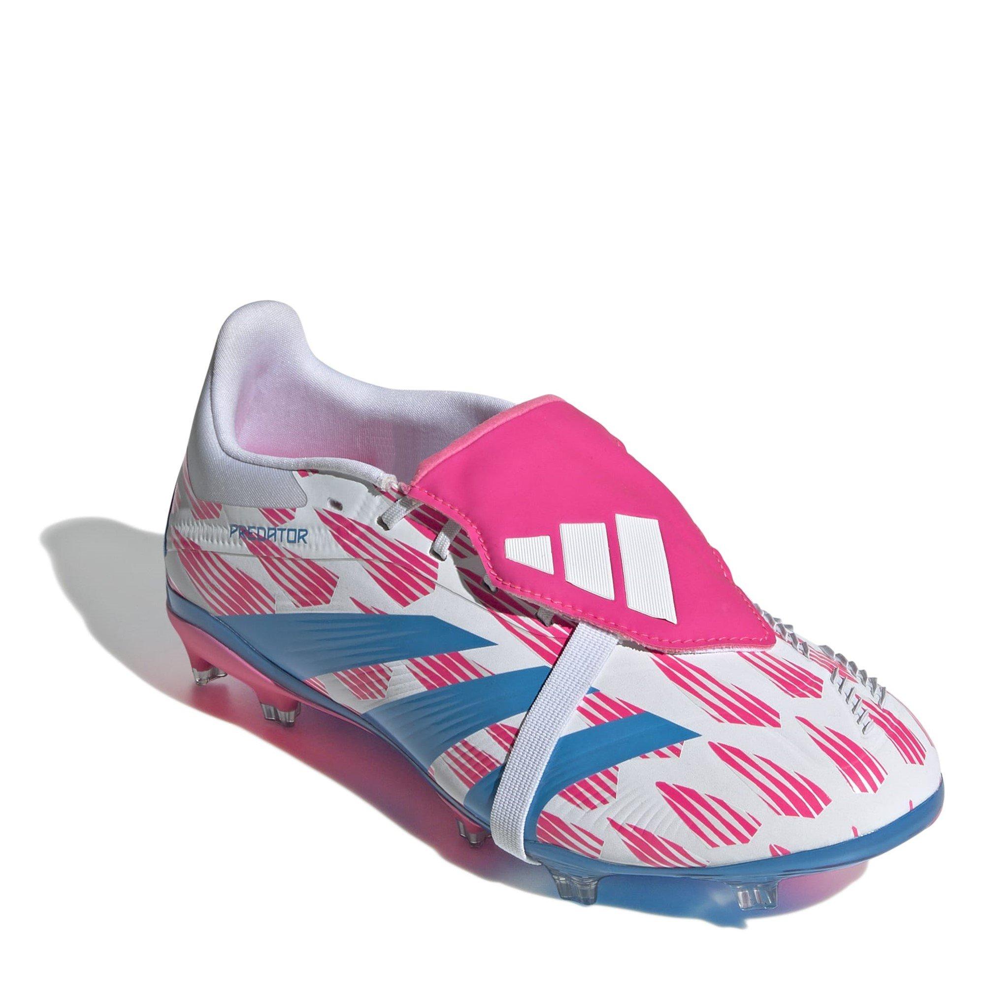 White/Pink - adidas - Predator Elite Fold-Over Tongue Childrens Firm Ground Football Boots - 3