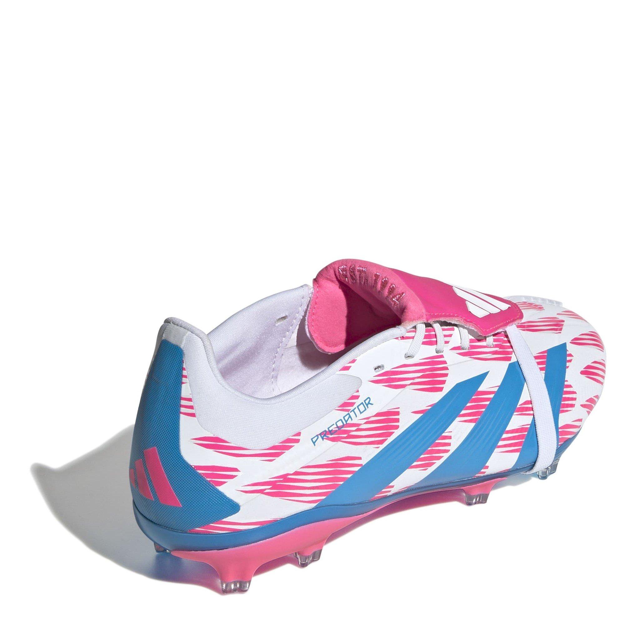 White/Pink - adidas - Predator Elite Fold-Over Tongue Childrens Firm Ground Football Boots - 4