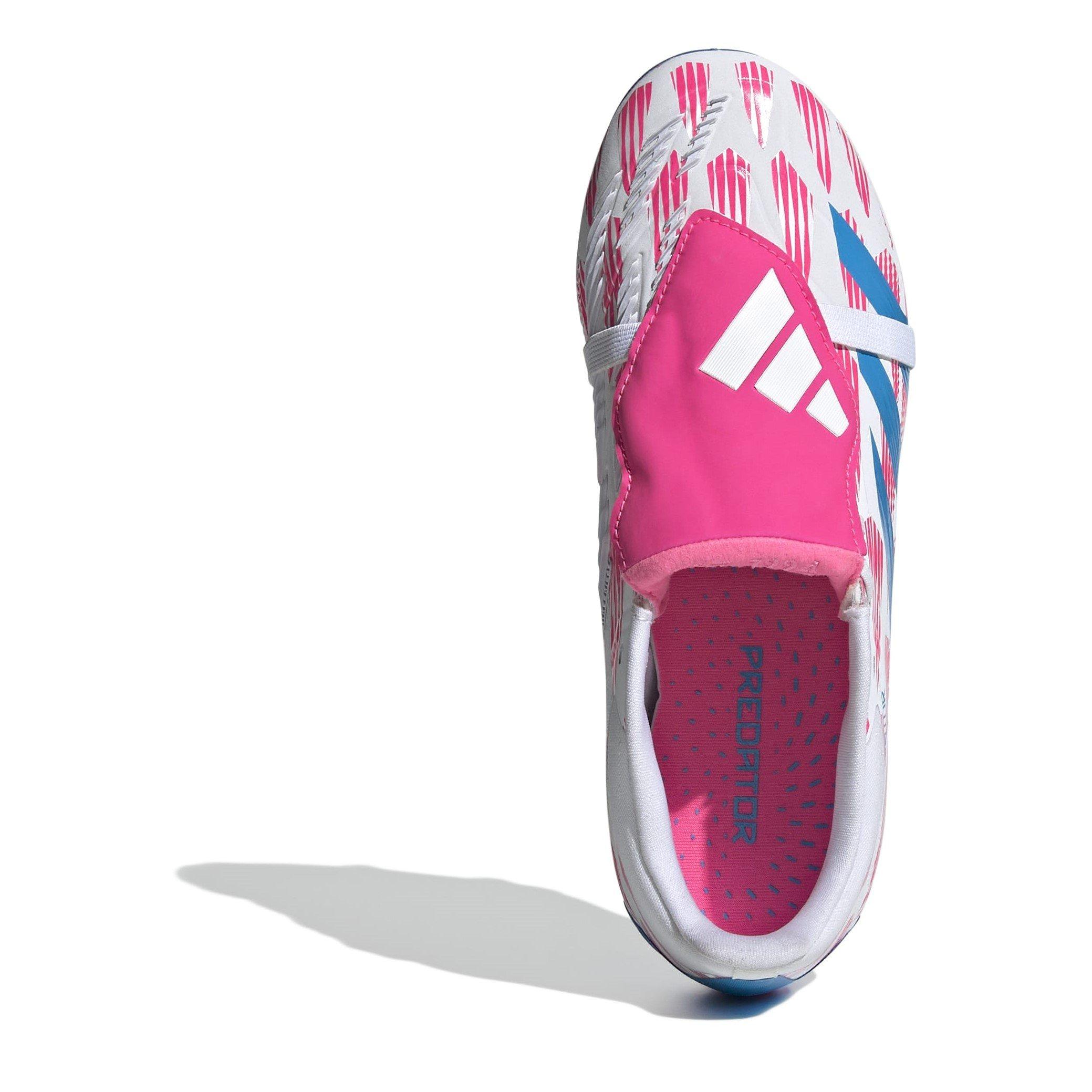 White/Pink - adidas - Predator Elite Fold-Over Tongue Childrens Firm Ground Football Boots - 5