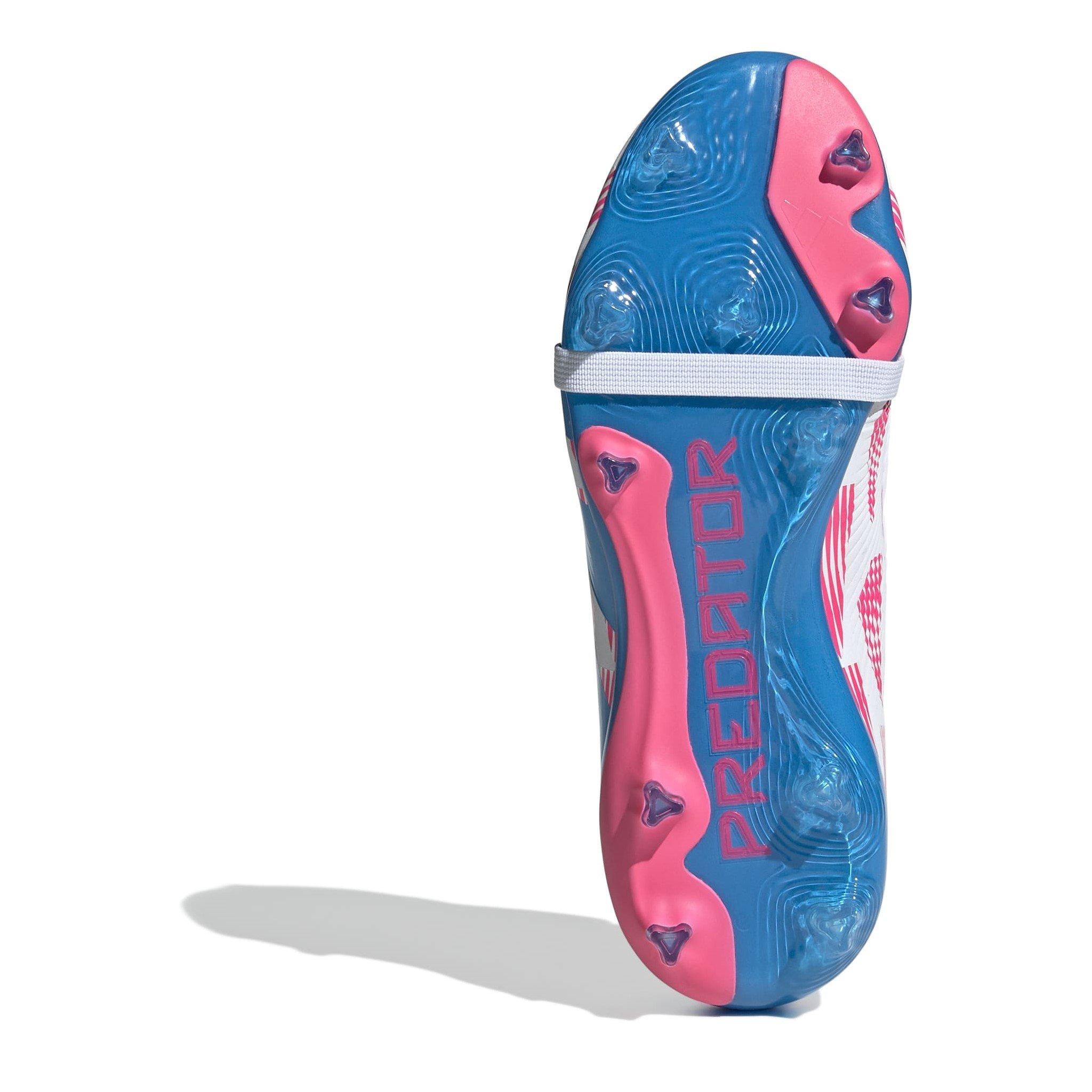 White/Pink - adidas - Predator Elite Fold-Over Tongue Childrens Firm Ground Football Boots - 6