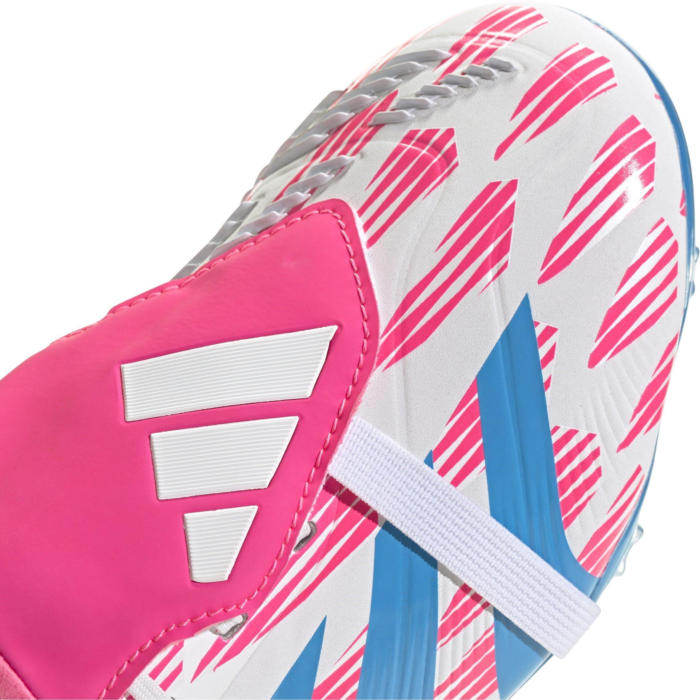 White/Pink - adidas - Predator Elite Fold-Over Tongue Childrens Firm Ground Football Boots - 7