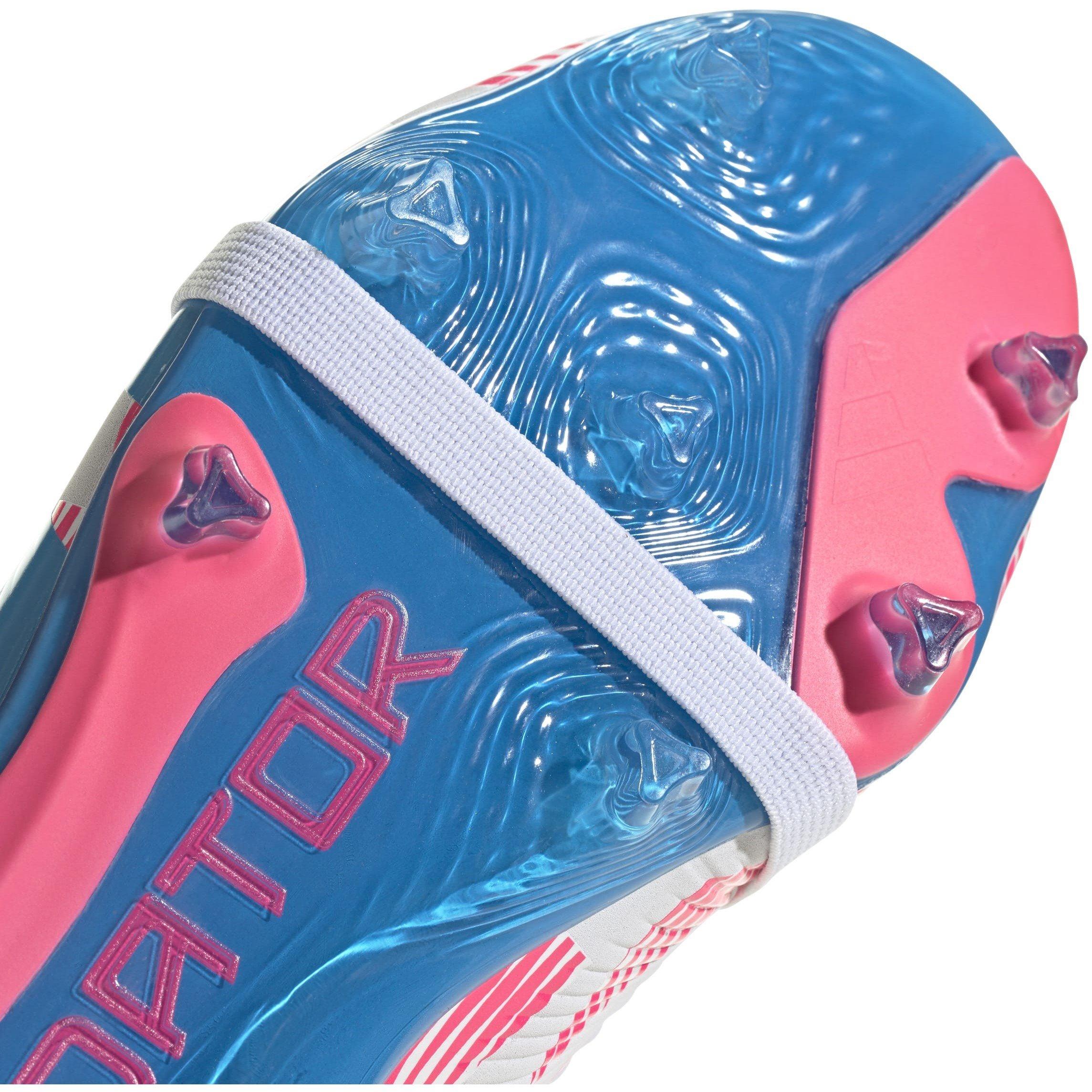 White/Pink - adidas - Predator Elite Fold-Over Tongue Childrens Firm Ground Football Boots - 8