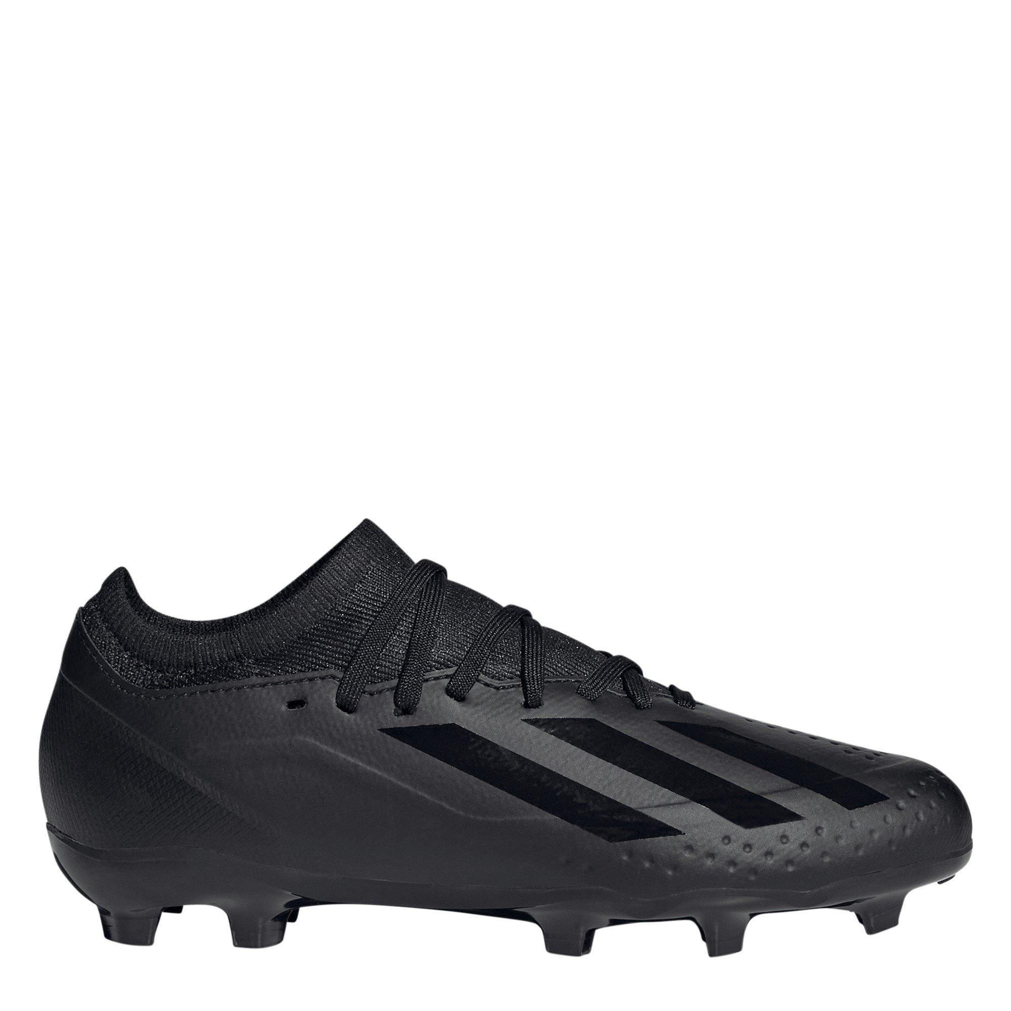Adidas Boys X Crazyfast League Childrens Firm Ground Boots - Black/Black - C10 (28)