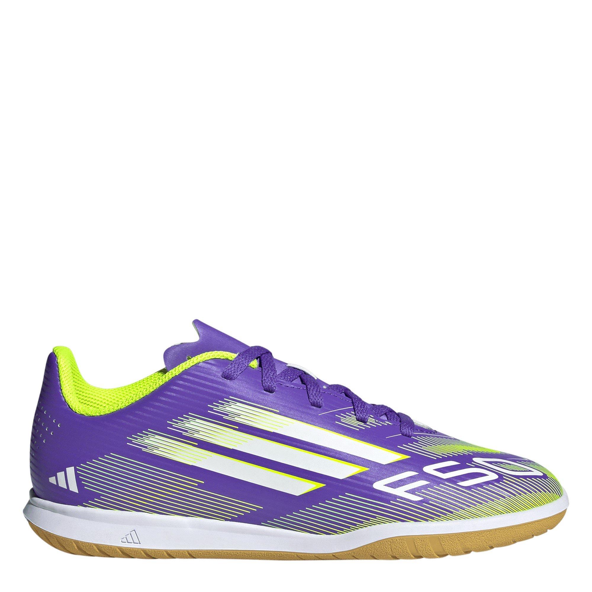 Purple/White - adidas - F50 Club Childrens Indoor Football Boots - 1