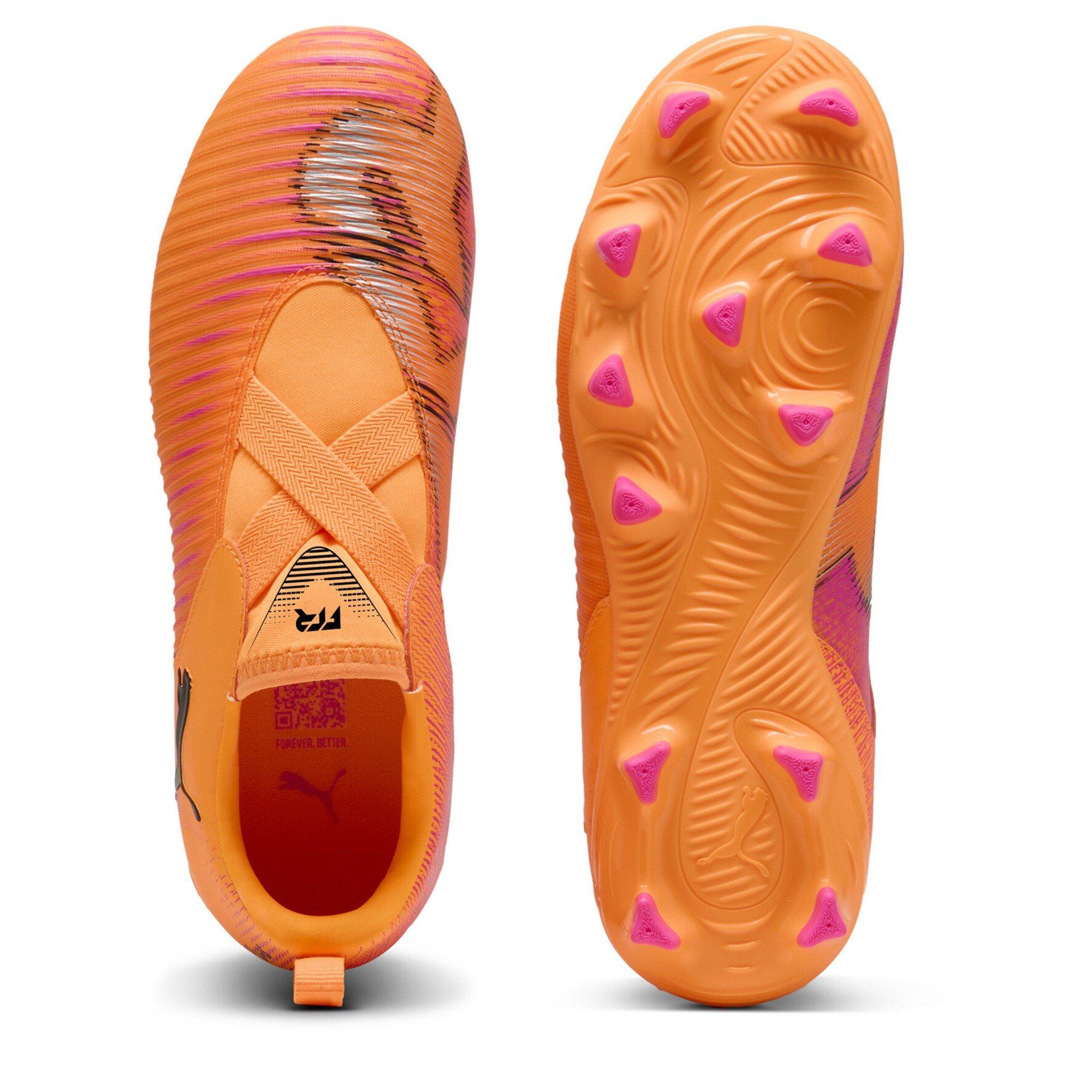 Orange/Black - Puma - Future 8 Match Laceless Childrens Firm Ground Football Boots - 3