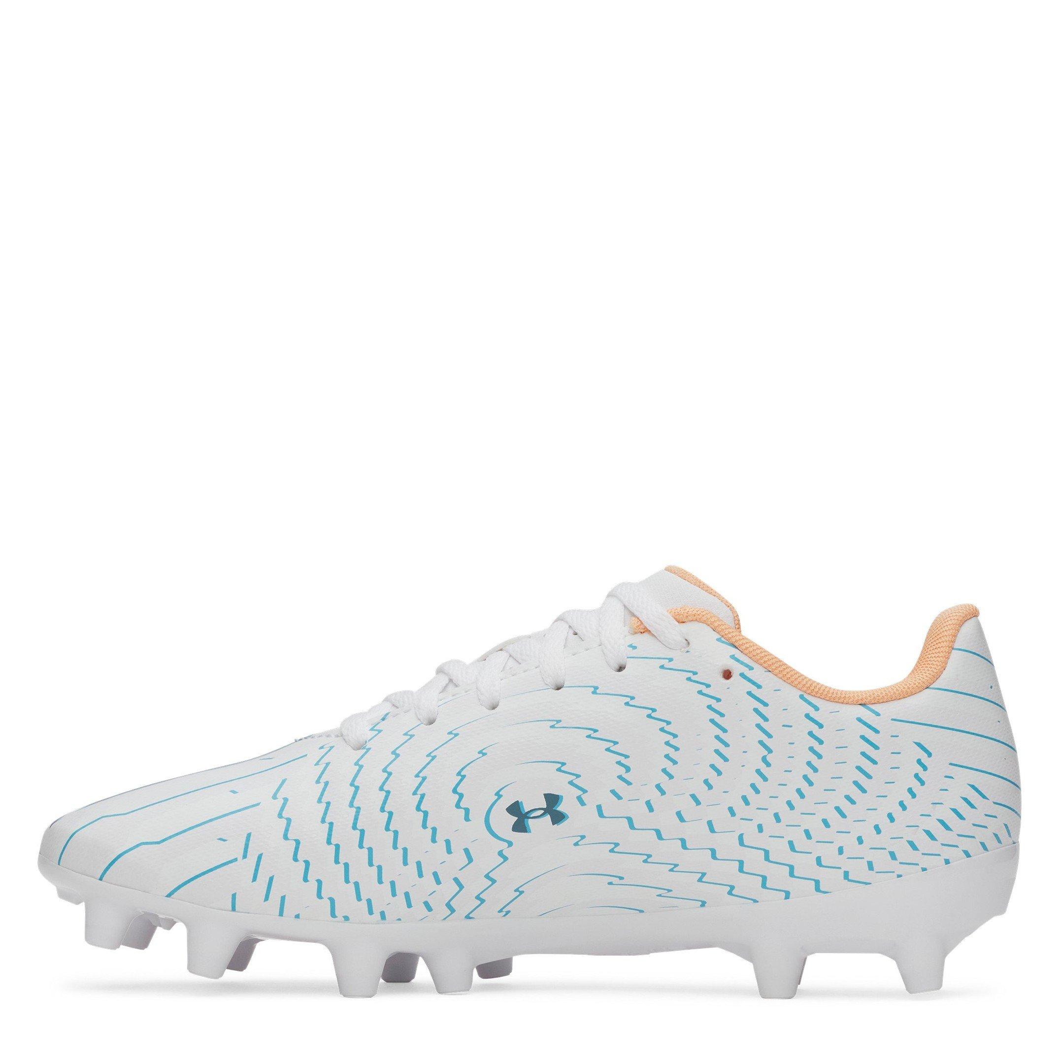 Wht/Blu/Orange - Under Armour - Kids' Firm Ground Football Boots - 2