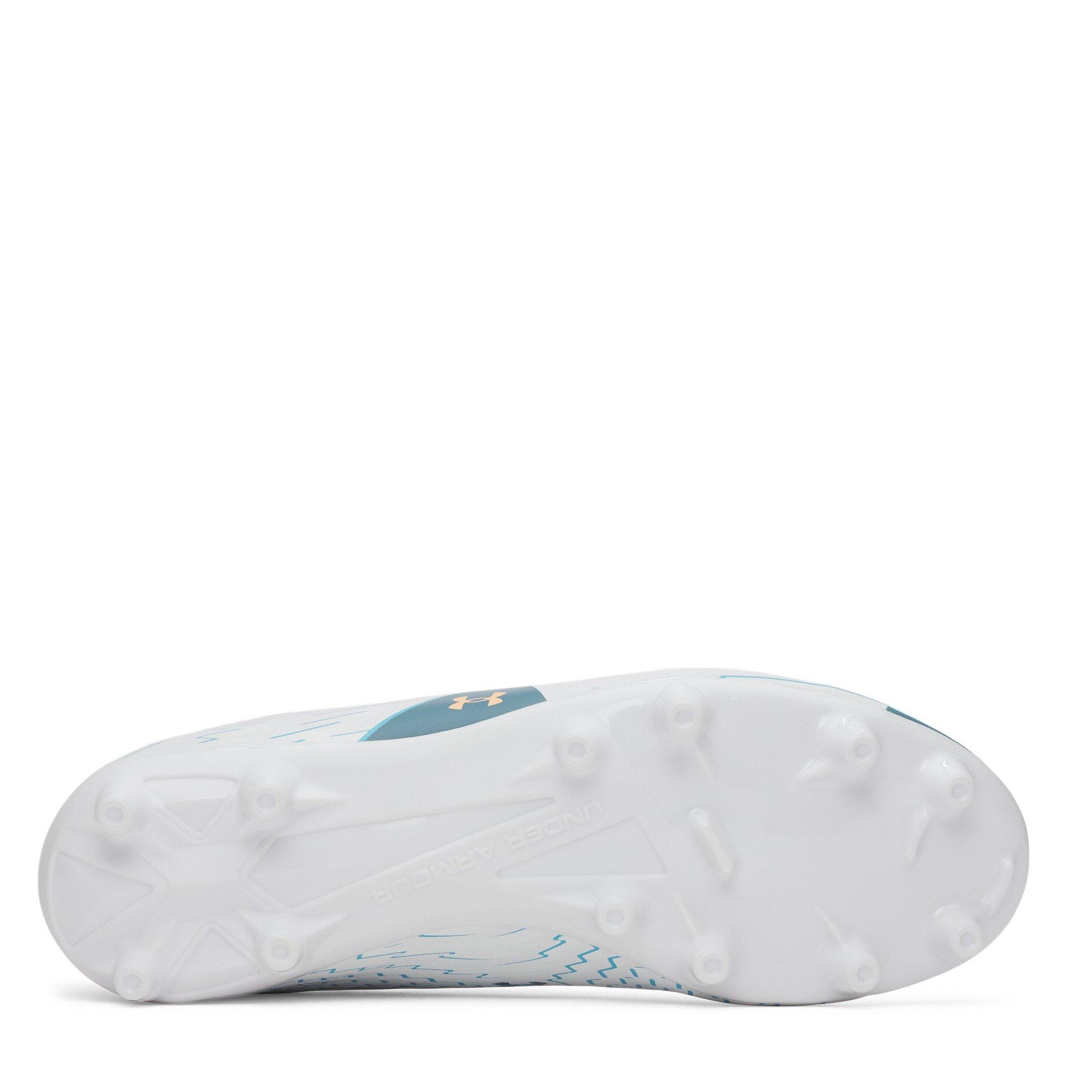 Wht/Blu/Orange - Under Armour - Kids' Firm Ground Football Boots - 3