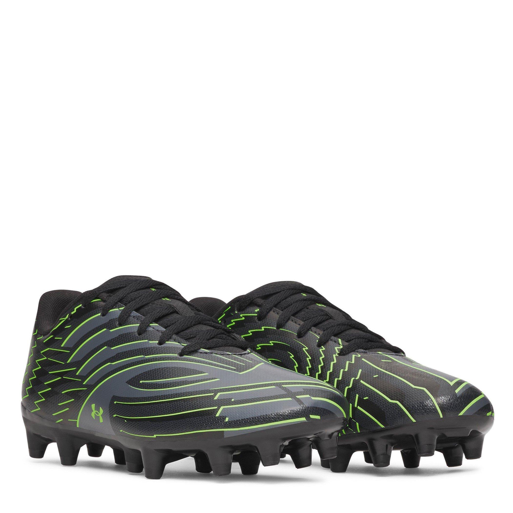 Nero/Grigio/Verde - Under Armour - Kids' Firm Ground Football Boots - 5