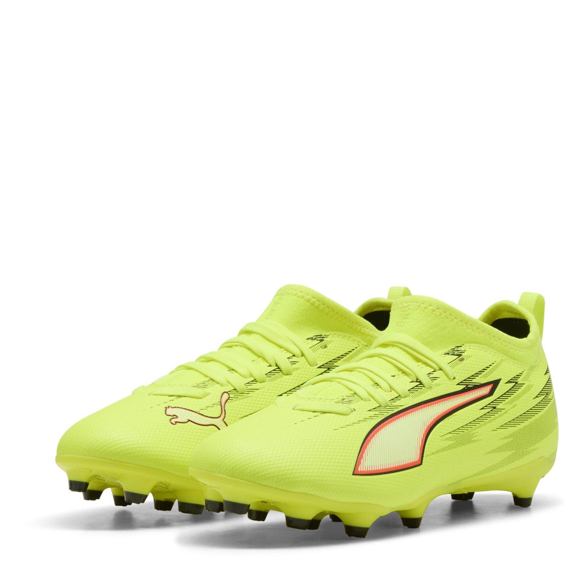 Puma Boys Childrens Ultra 5 Match Firm Ground Football Boots - Yellow/Black - C11 (29)