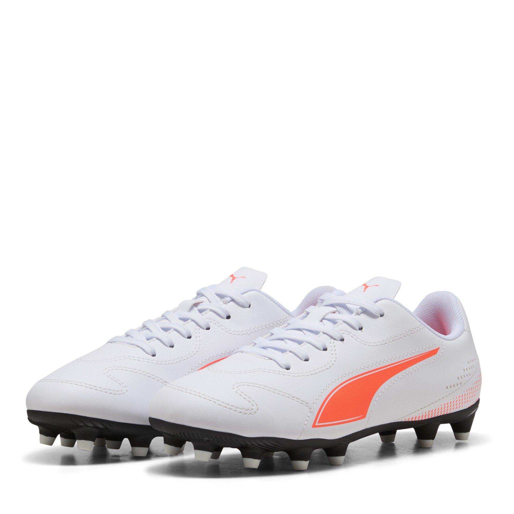 White-Glw Red - Puma - Kids' Firm Ground Football Boots - 1