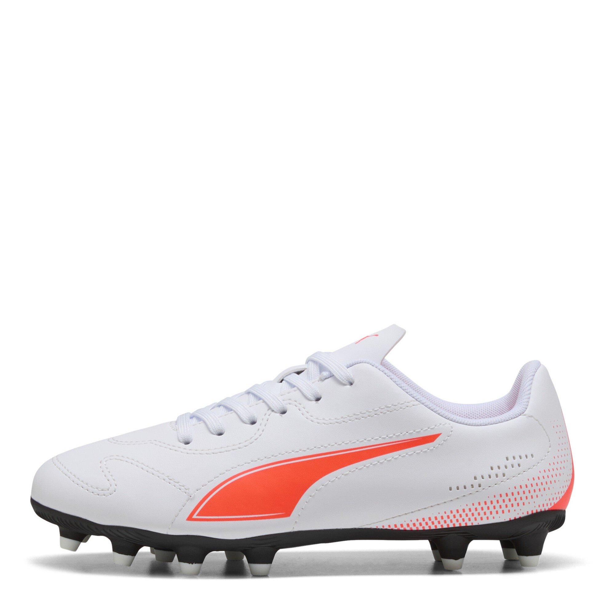 White-Glw Red - Puma - Kids' Firm Ground Football Boots - 2