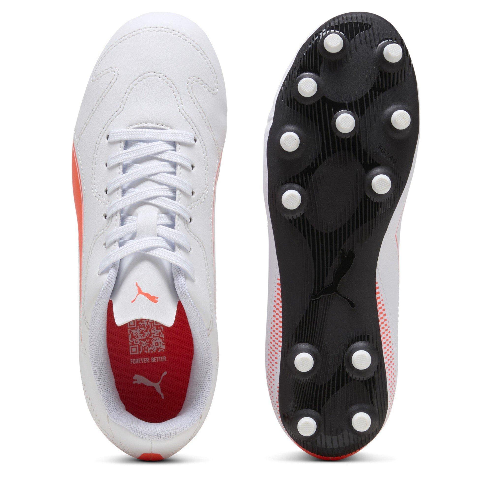 White-Glw Red - Puma - Kids' Firm Ground Football Boots - 3