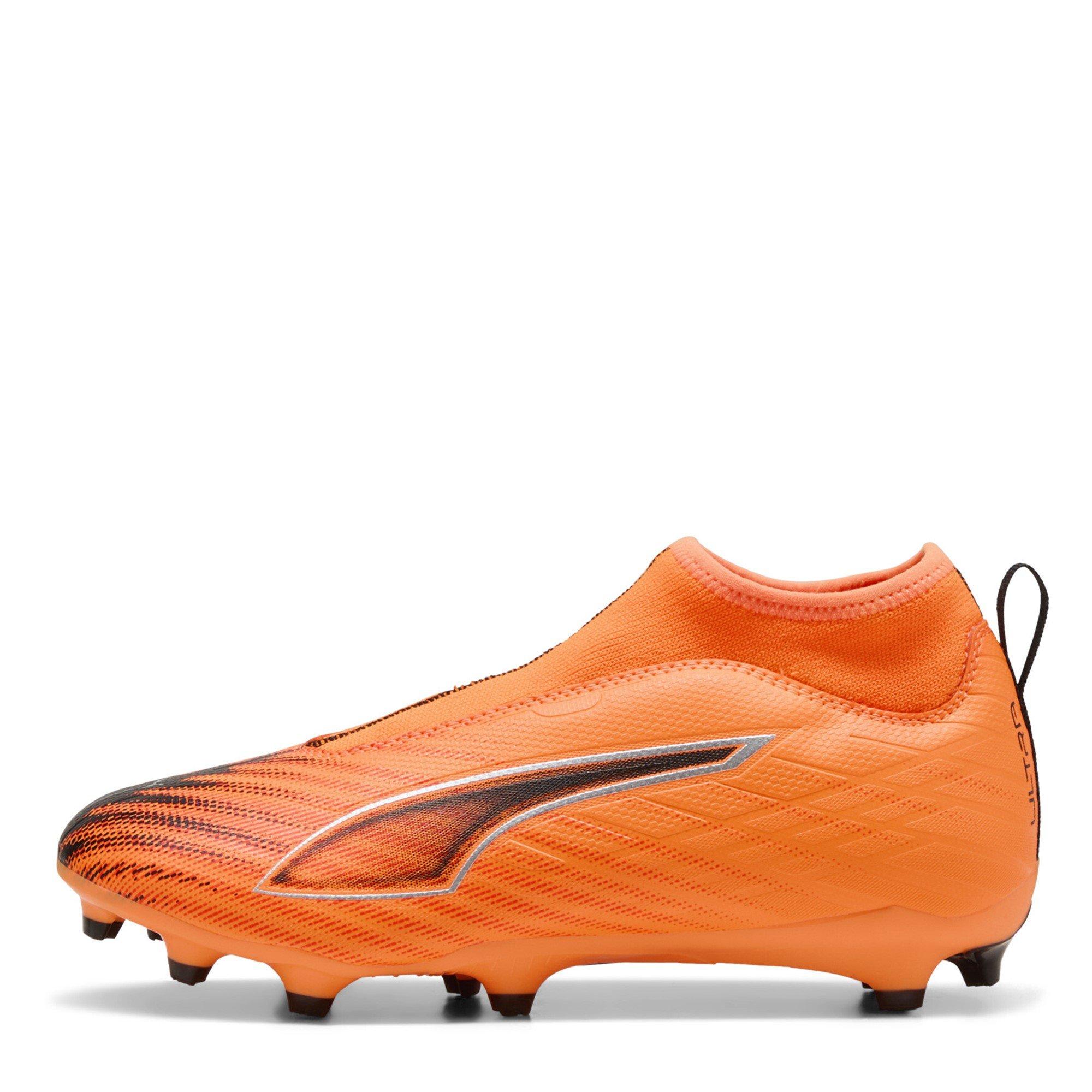 Naranja/Negro - Puma - Ultra 5 Match Children Laceless Firm Ground Football Boots - 2
