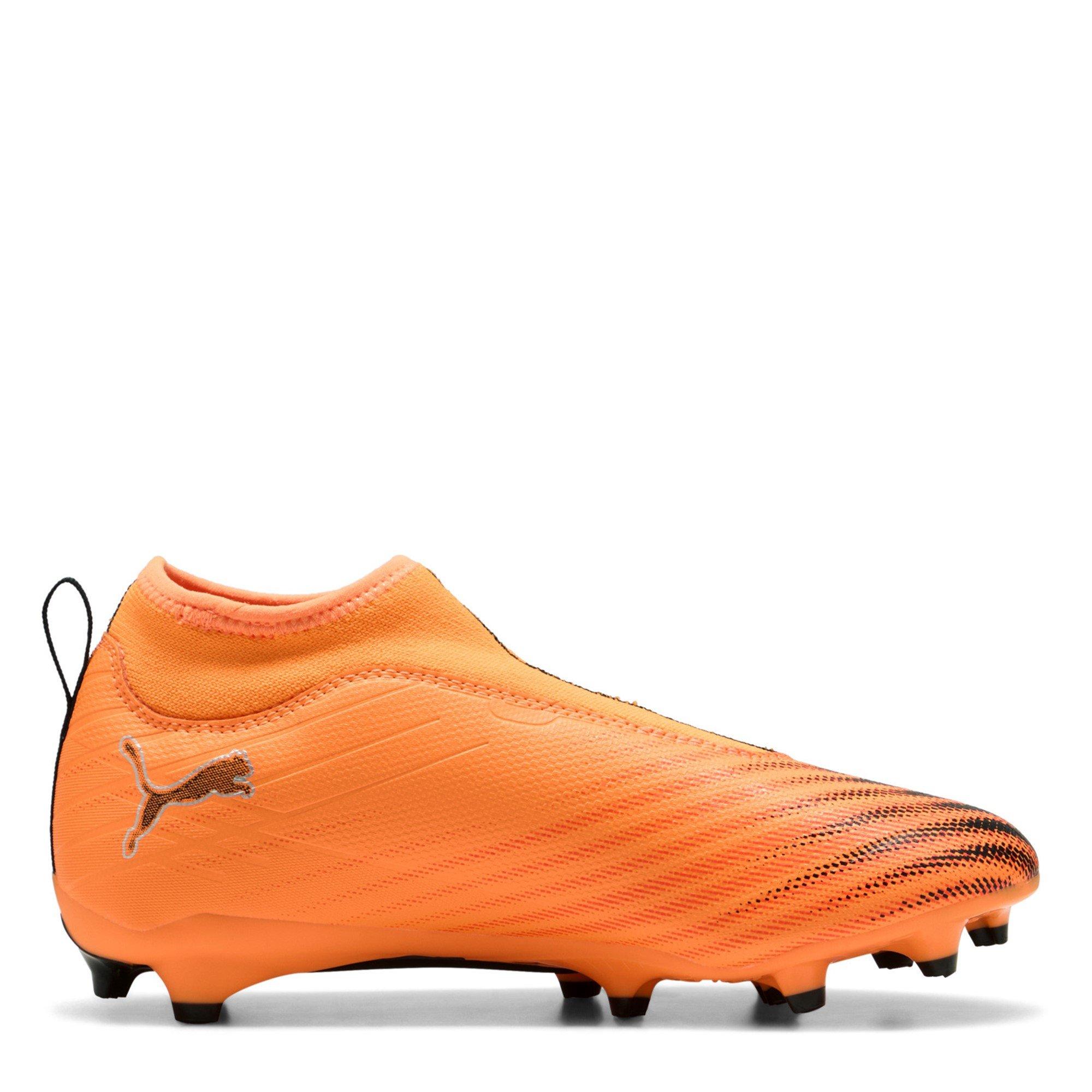 Naranja/Negro - Puma - Ultra 5 Match Children Laceless Firm Ground Football Boots - 4