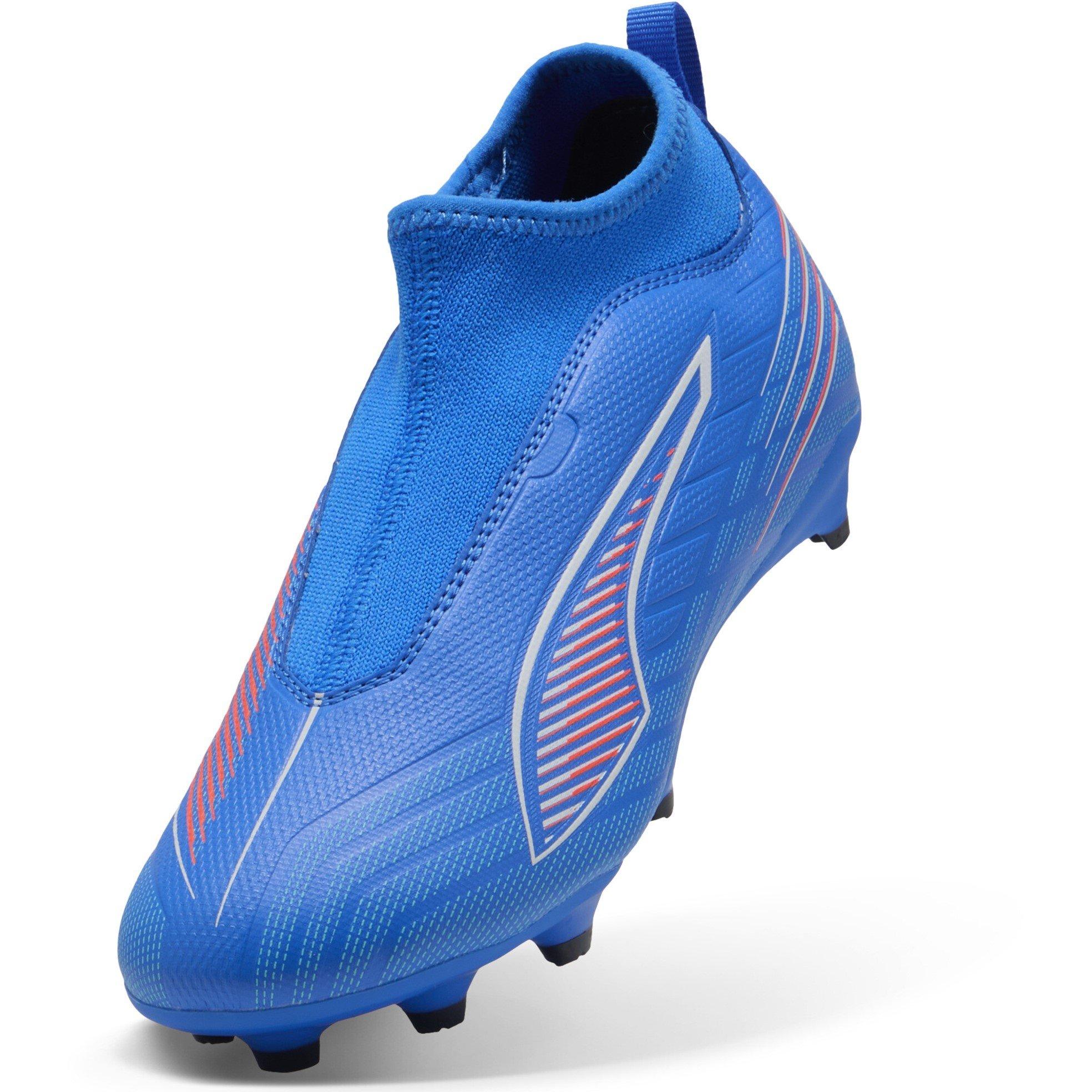 Blue/White - Puma - Ultra 5 Match Children Laceless Firm Ground Football Boots - 6