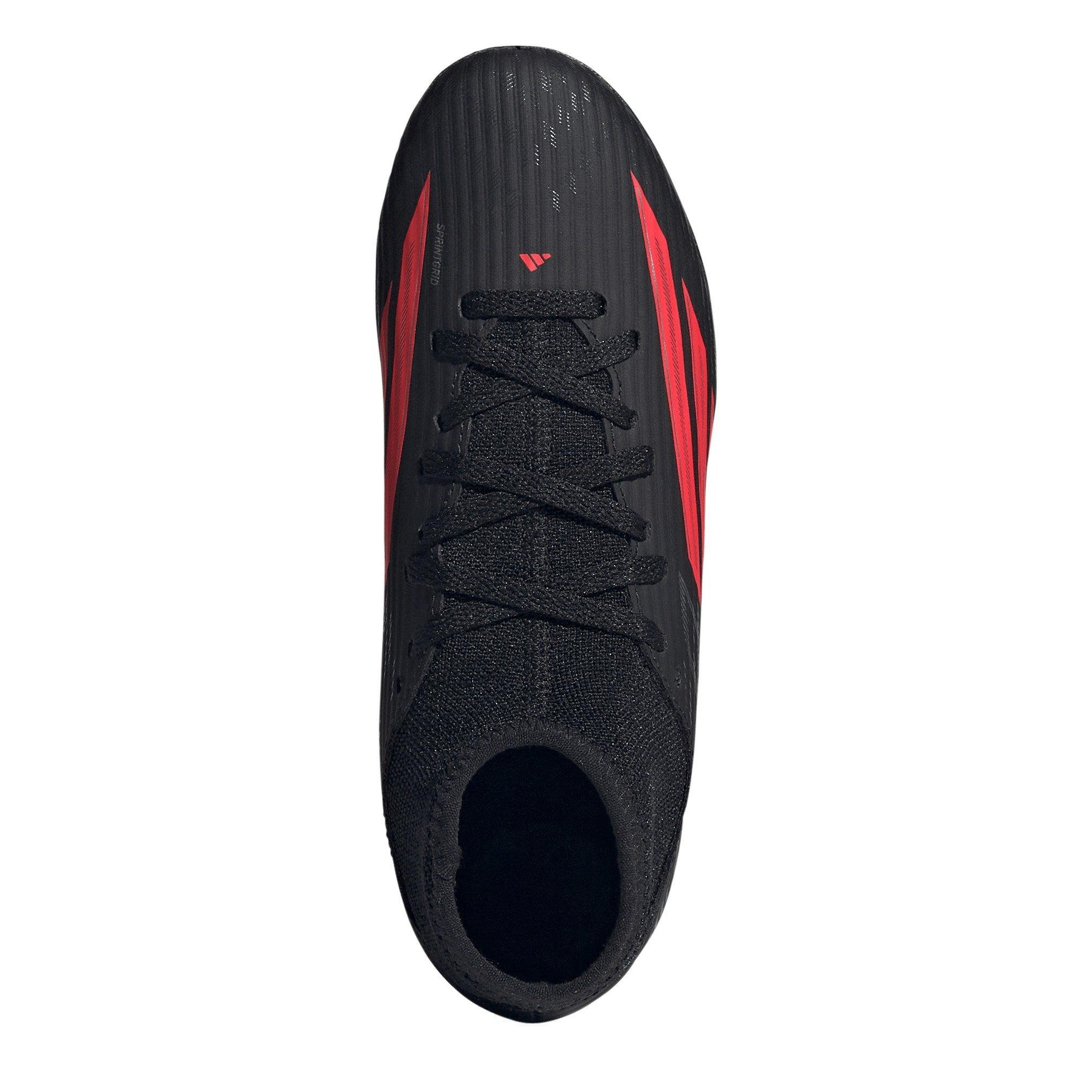 Nero/Rosso - adidas - Kids' F50 Club Mid Cut F50 Firm Ground Football Boots - 5