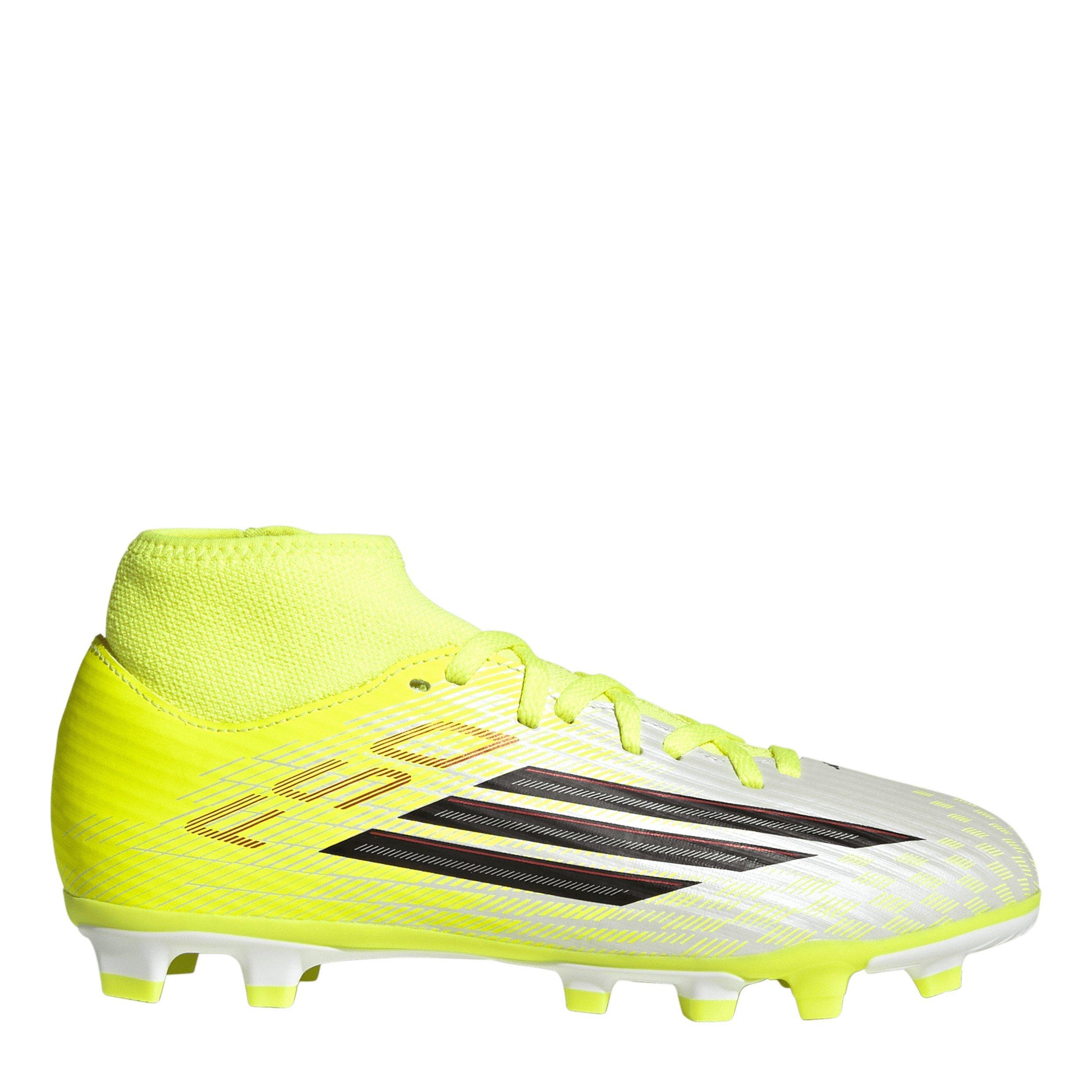 Adidas Boys Kids' F50 Club Mid Cut F50 Firm Ground Football Boots - Solar Yellow - C11 (29)