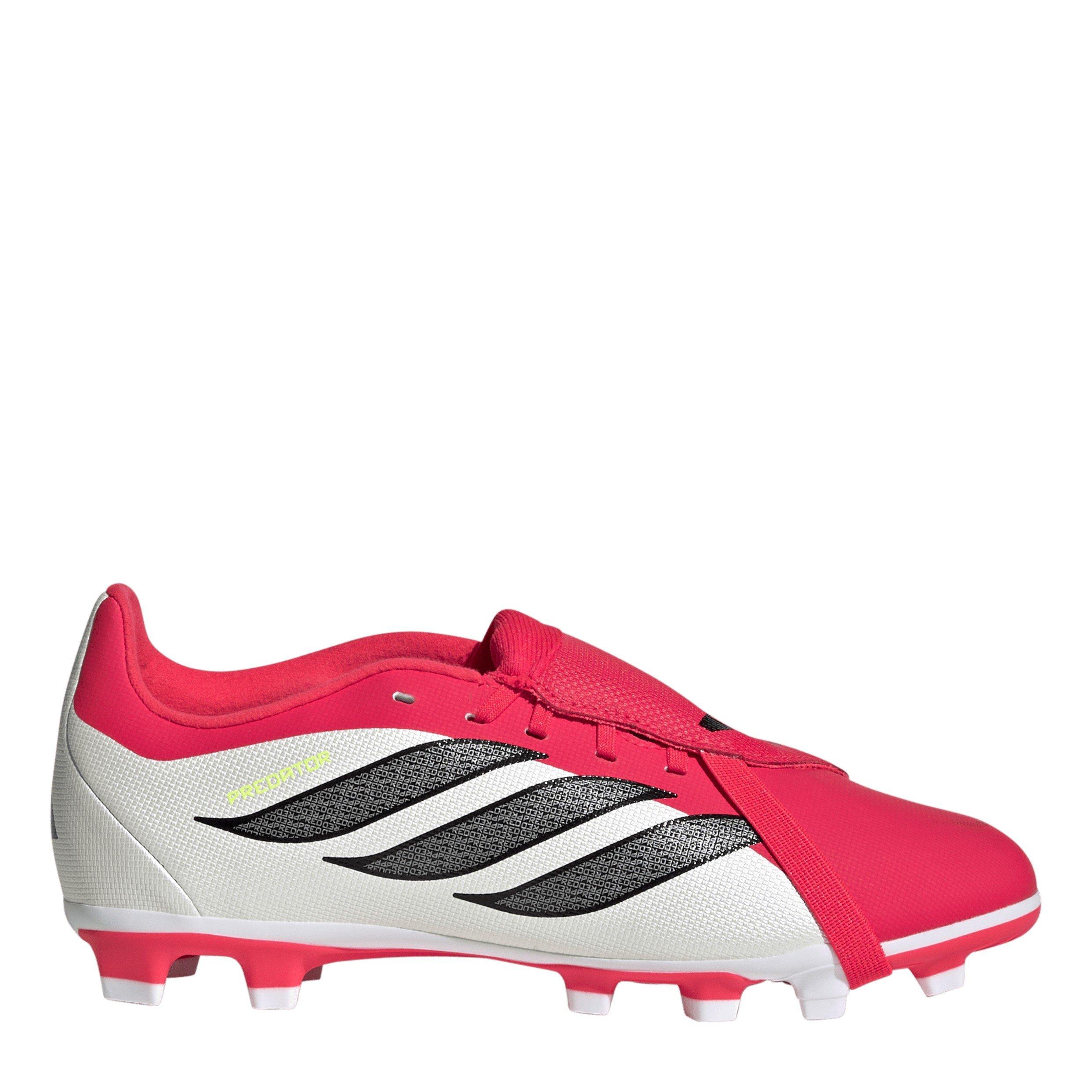 Adidas Boys Childrens Pator Fold-Over Tongue Club Firm Ground Football Boots - Red/Blk/White - C11 (29)