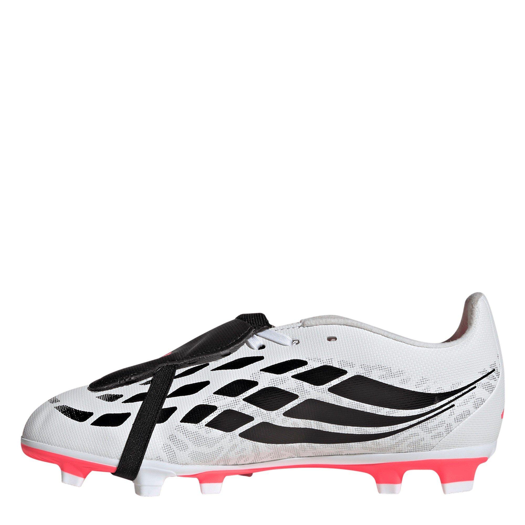 White/Coral - adidas - Childrens adidas Predator Fold-Over Tongue Club Firm Ground Football Boots - 2