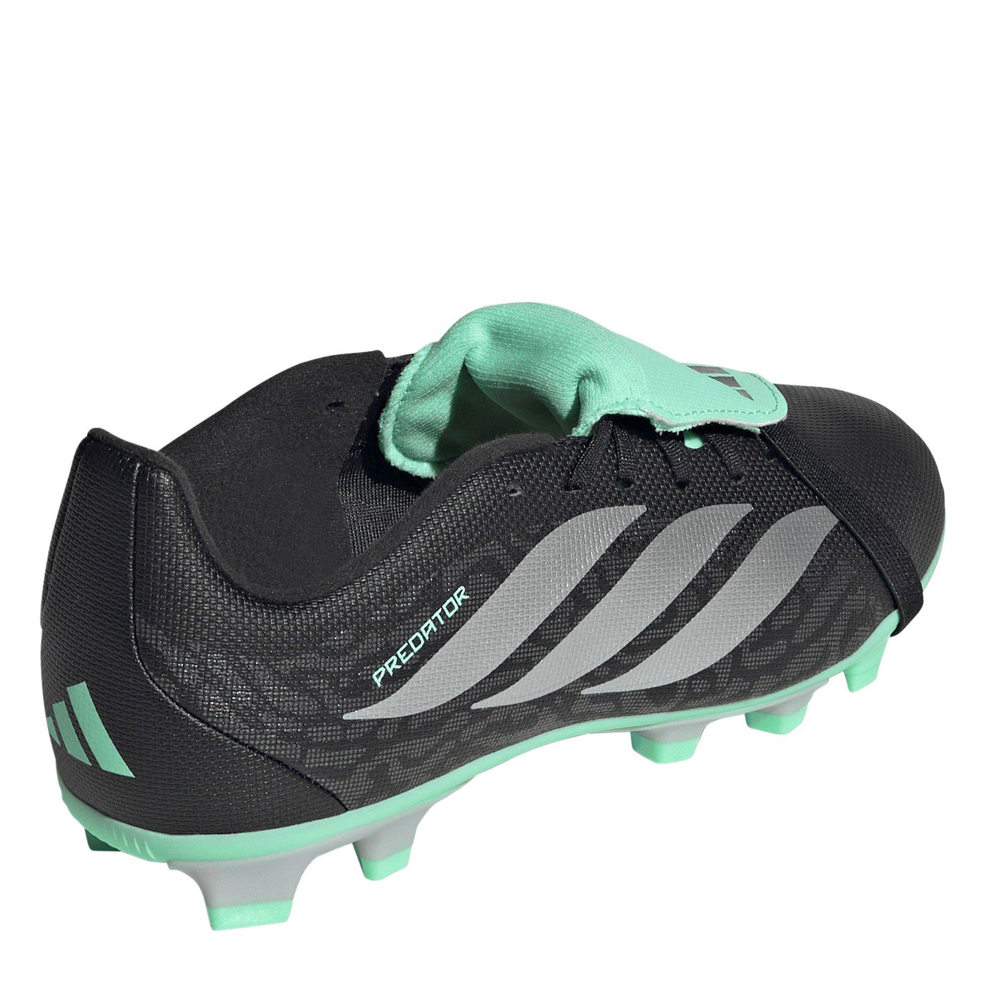 Black/Mint - adidas - Childrens adidas Predator Fold-Over Tongue Club Firm Ground Football Boots - 4