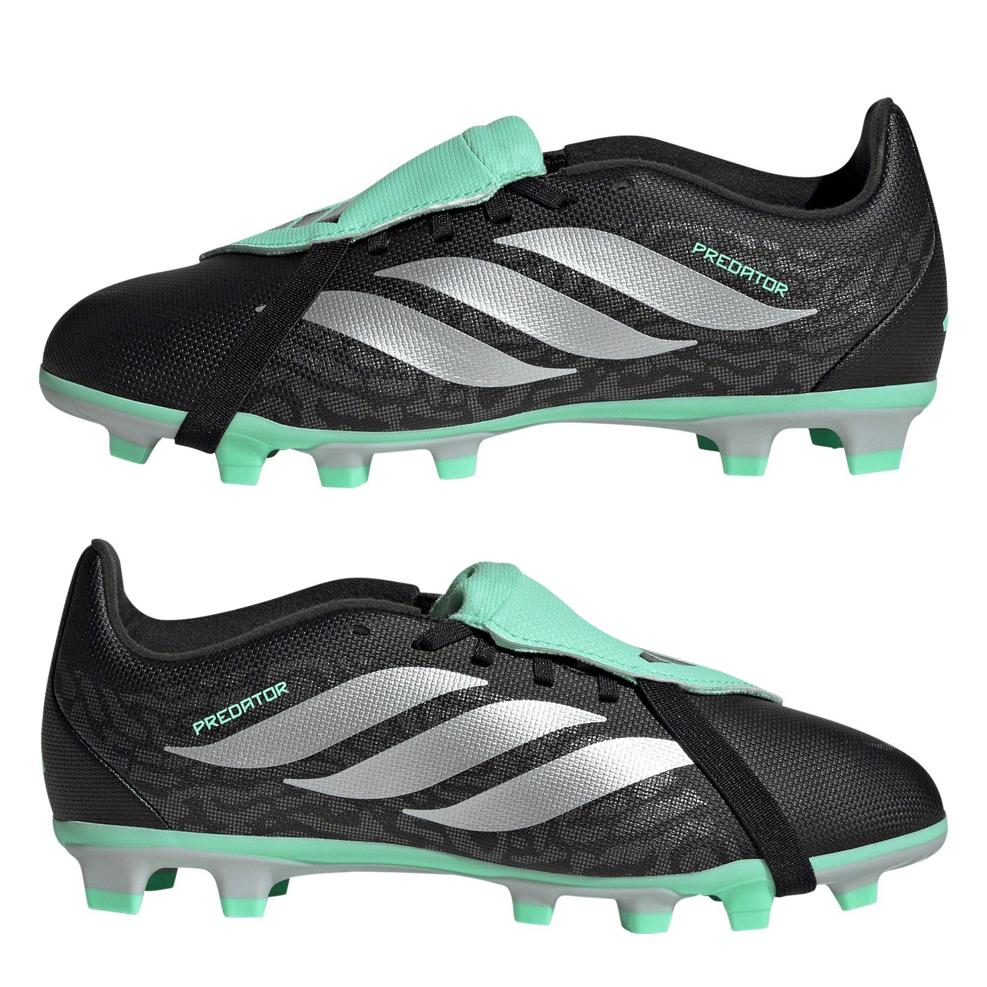 Black/Mint - adidas - Childrens adidas Predator Fold-Over Tongue Club Firm Ground Football Boots - 9