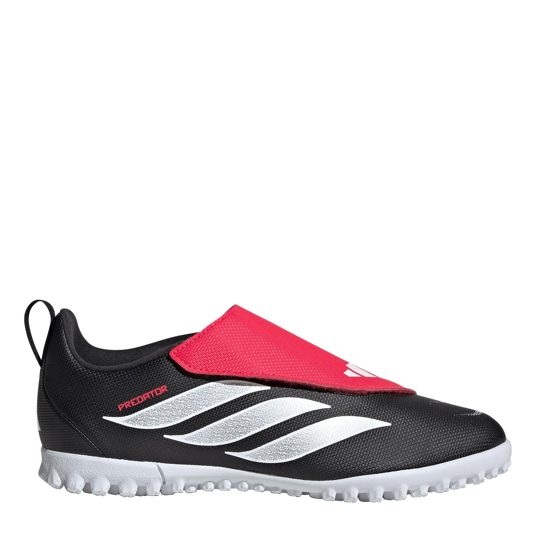 Adidas Boys Kids' Predator Club Astro Turf Football Boots - Black/Red - 2 (34)