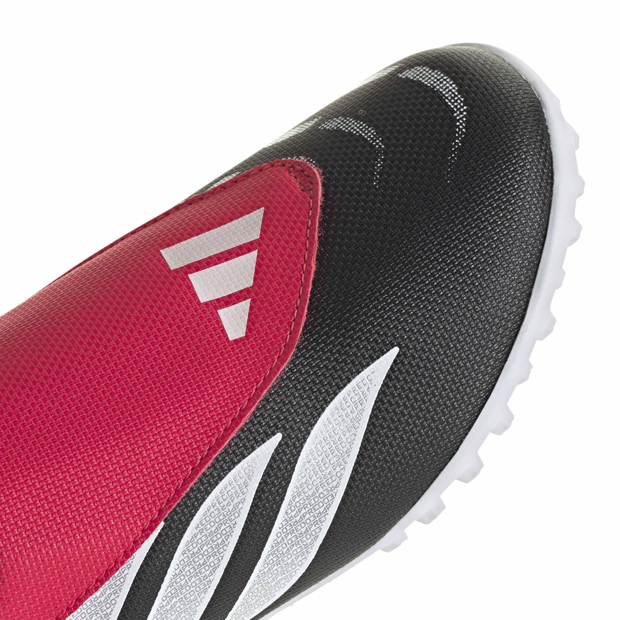 Zwart/Rood - adidas - Kids' Predator Club Astro Turf Football Boots - 10