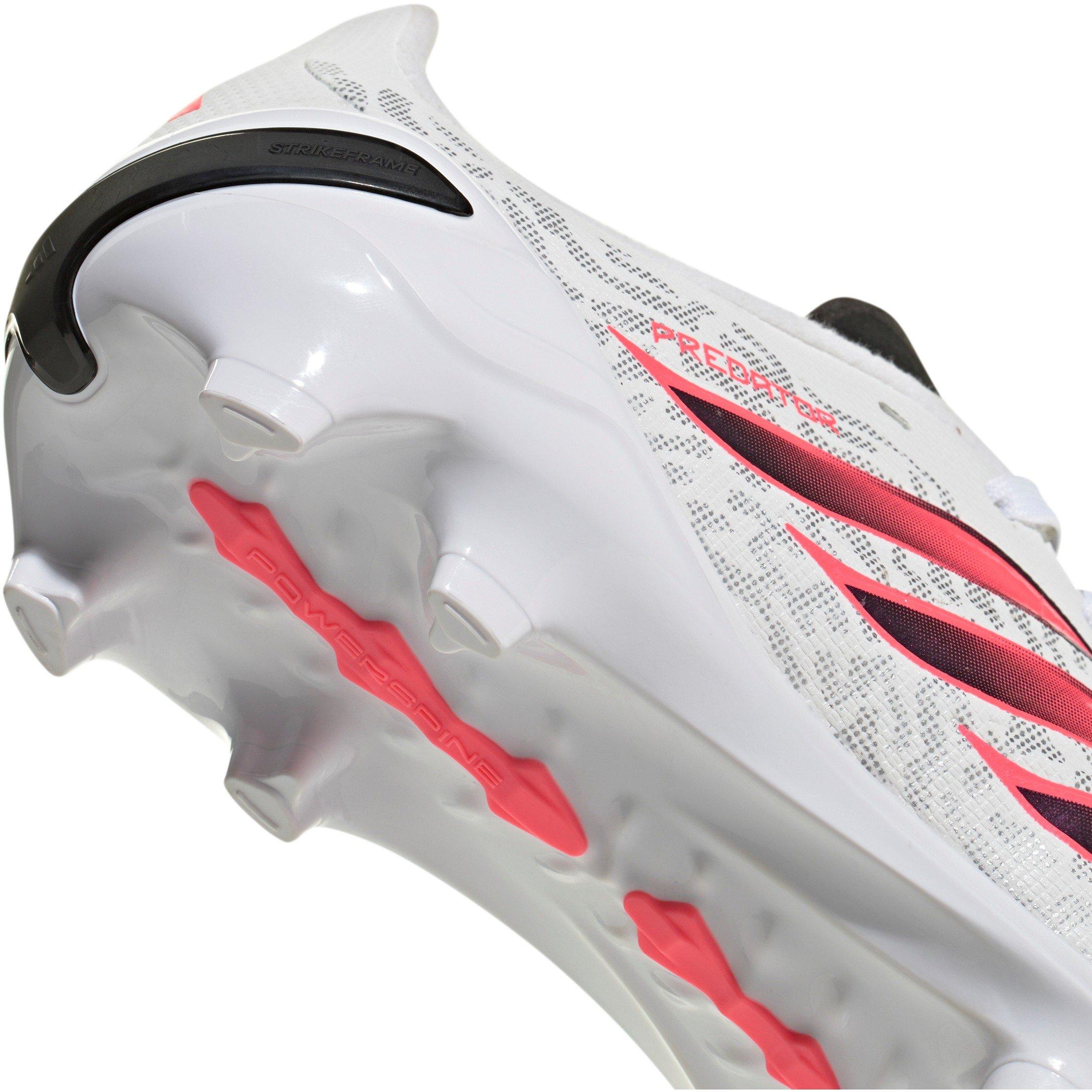 White/Coral - adidas - Childrens adidas Predator League Firm Ground Football Boots - 7