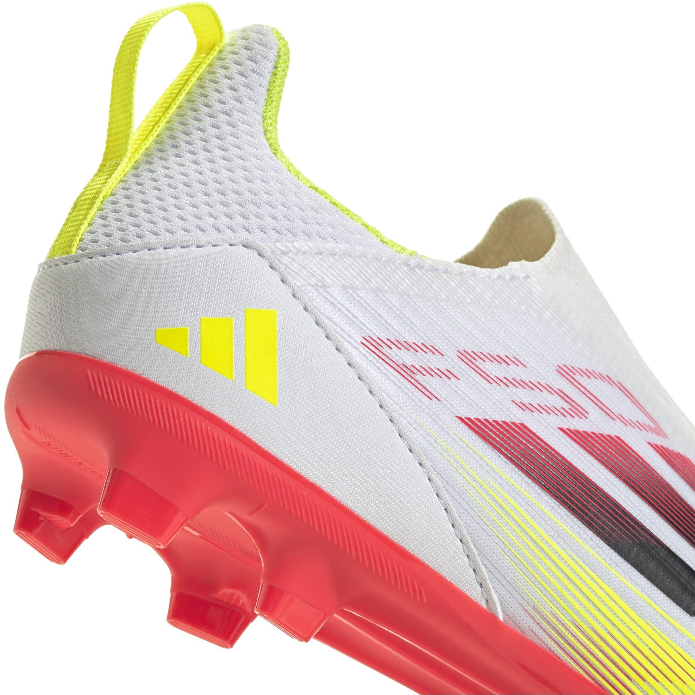 White/Red - adidas - F50 League Laceless Childrens Firm Ground Football Boots - 7