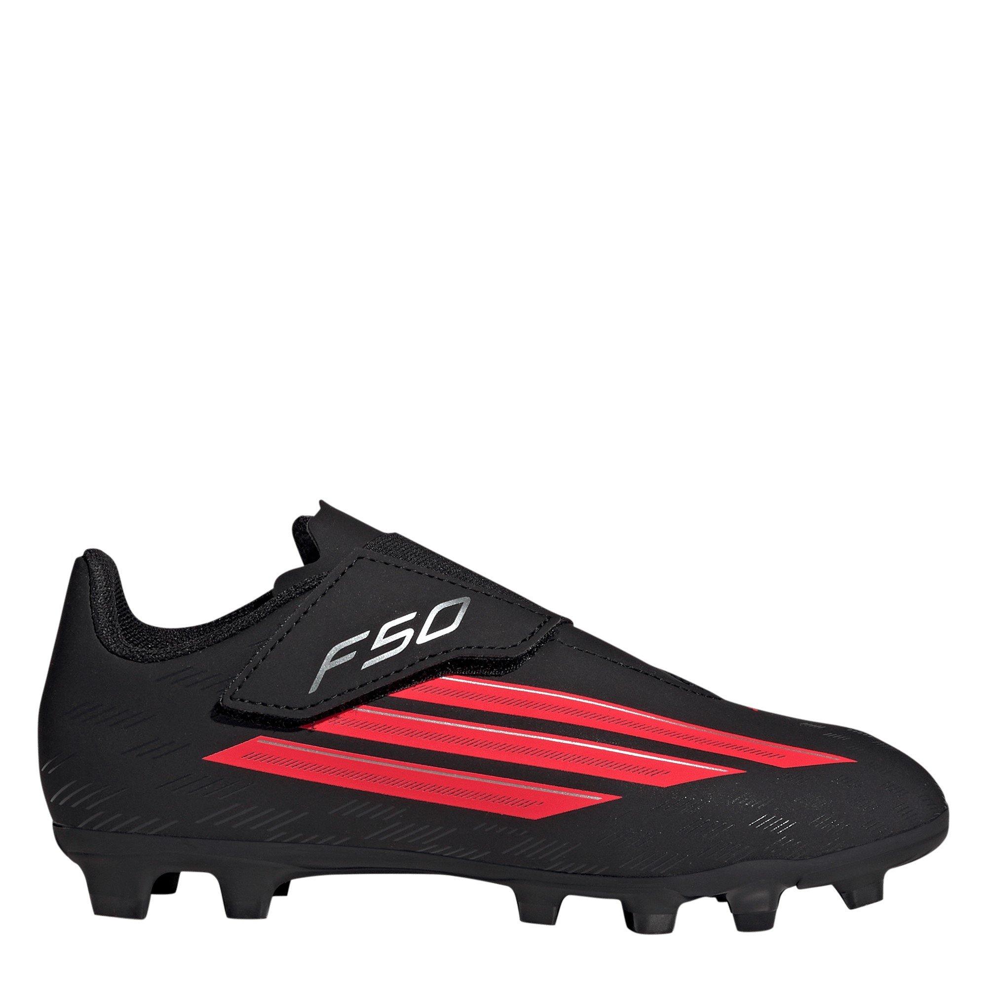 Schwarz/Rot - adidas - F50 Club Childrens Astro Turf Football Boots - 1