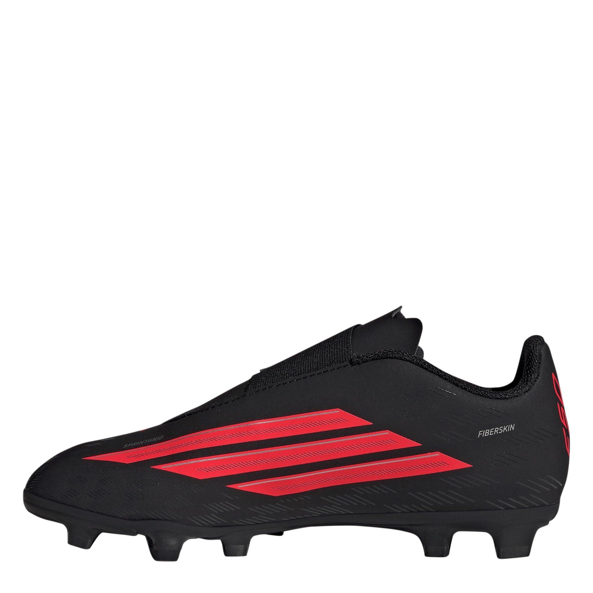 Black/Red - adidas - F50 Club Childrens Astro Turf Football Boots - 2
