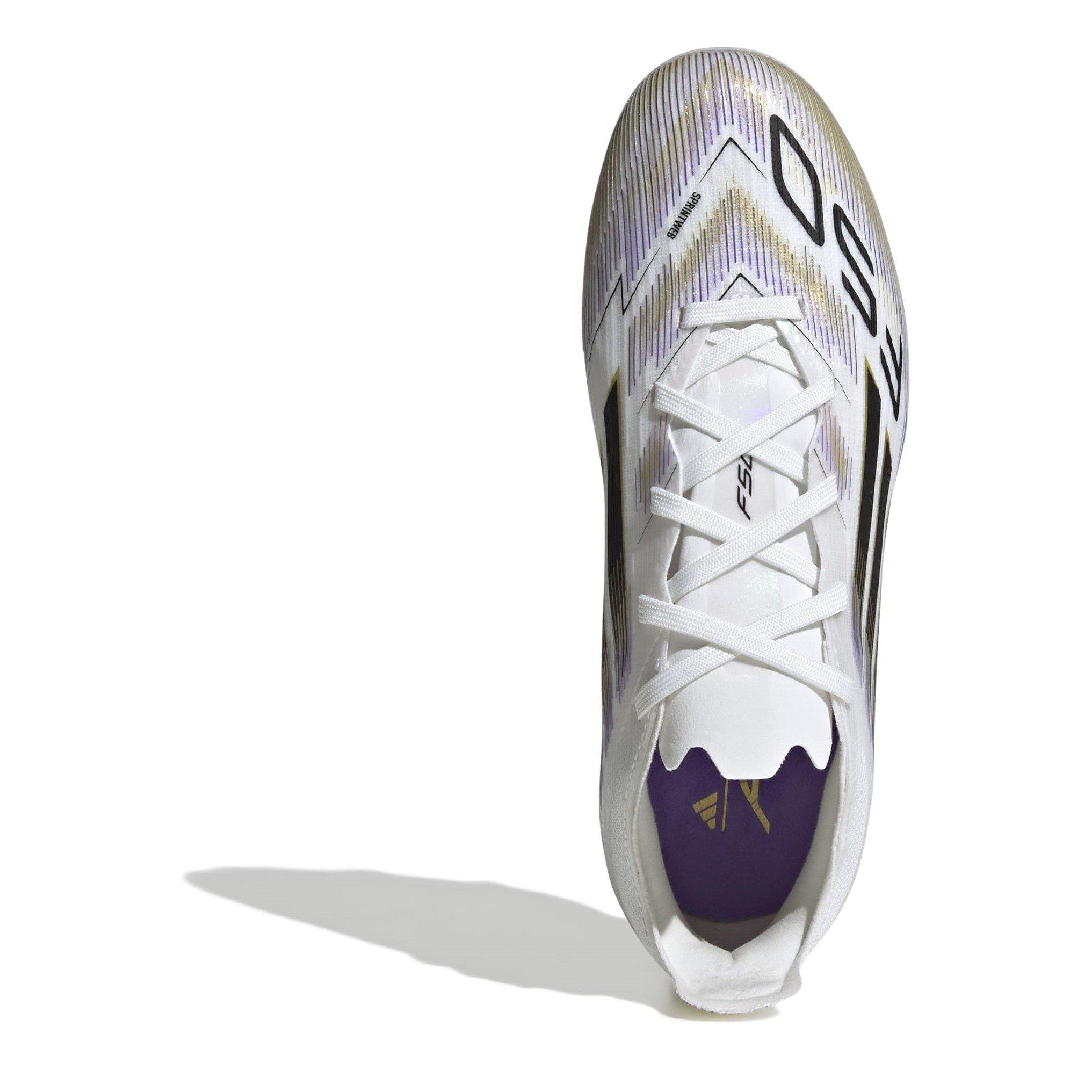 Blanc/Noir/Or - adidas - F50 Elite Childrens Firm Ground Football Boots - 5