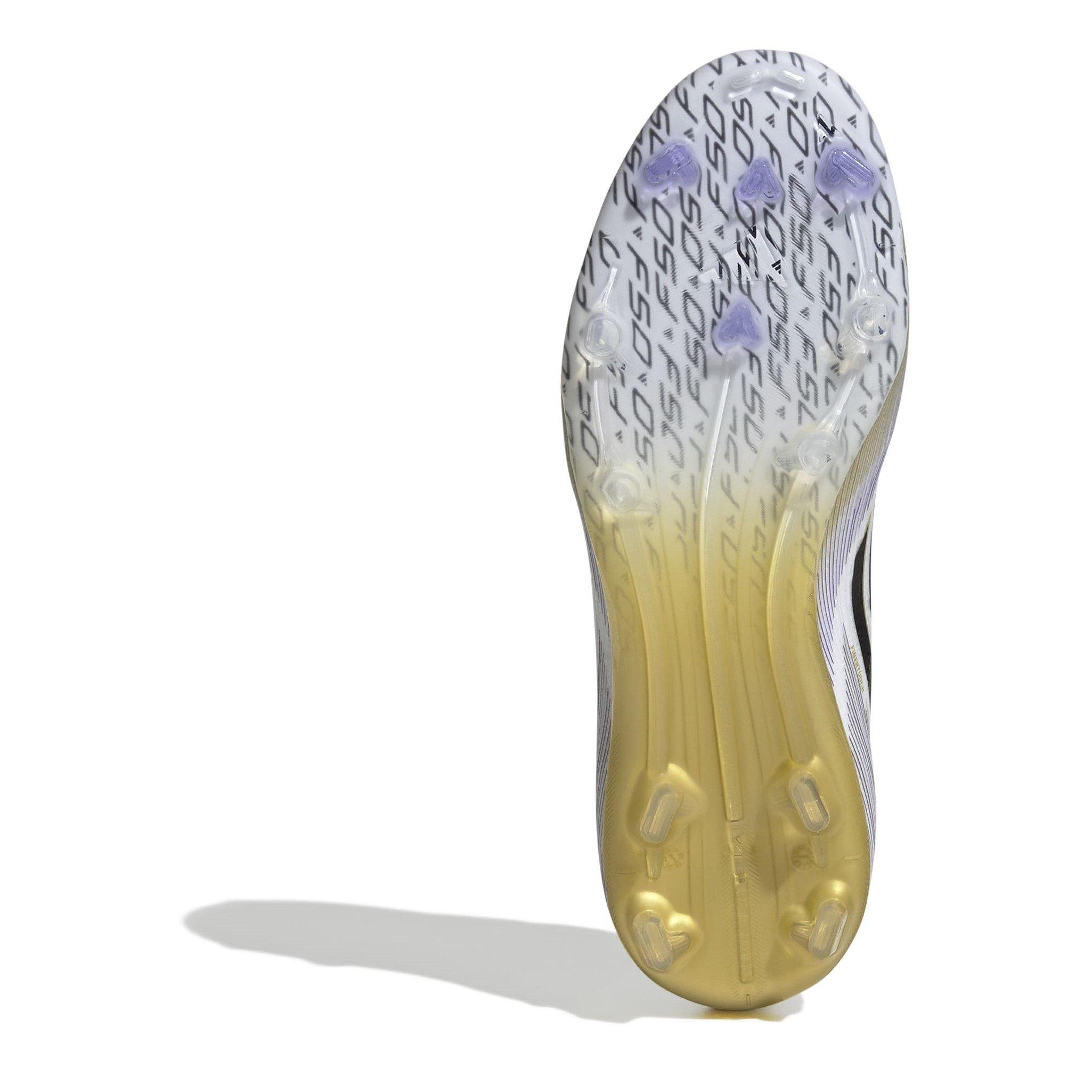 Blanc/Noir/Or - adidas - F50 Elite Childrens Firm Ground Football Boots - 6