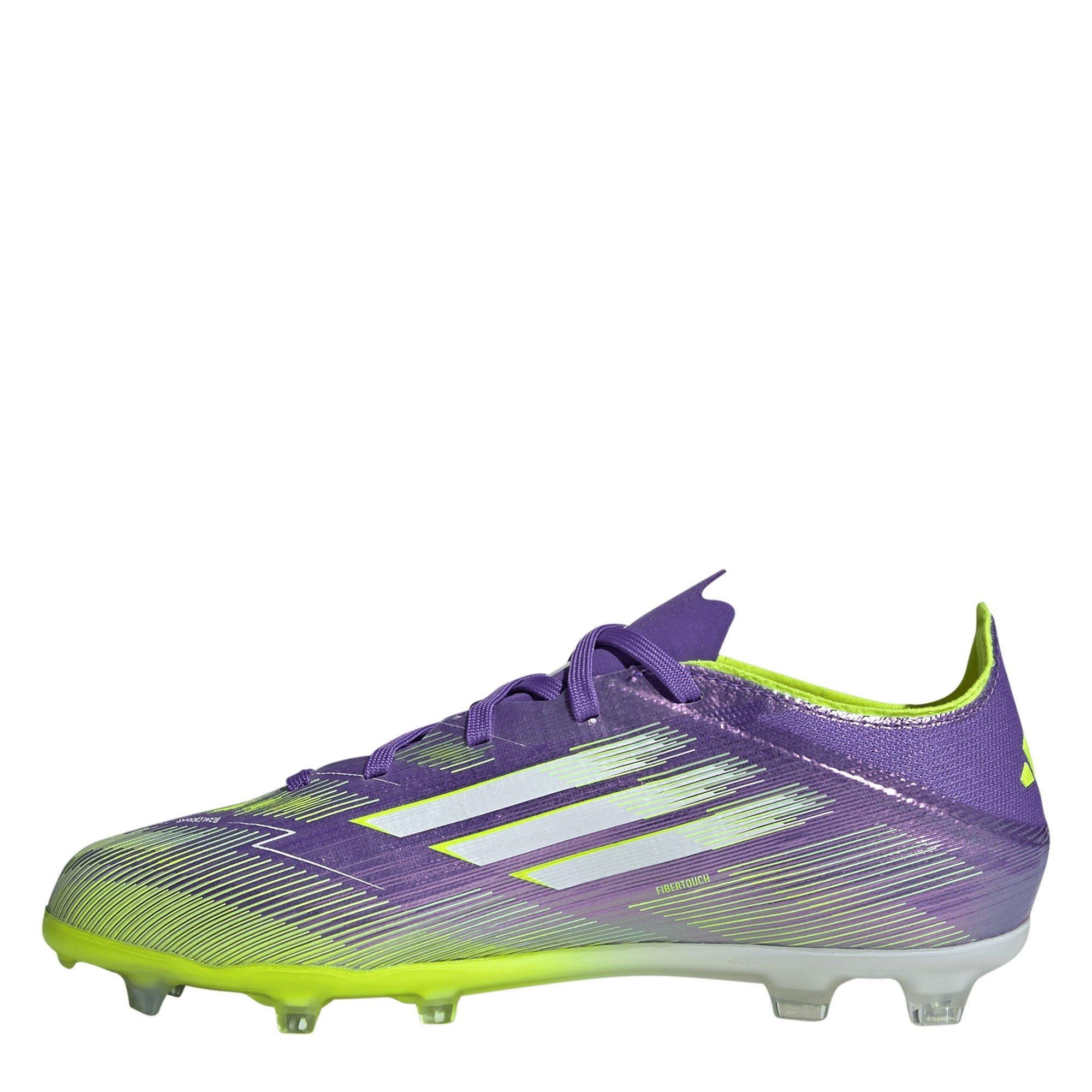 Purple/White - adidas - F50 Elite Childrens Firm Ground Football Boots - 2